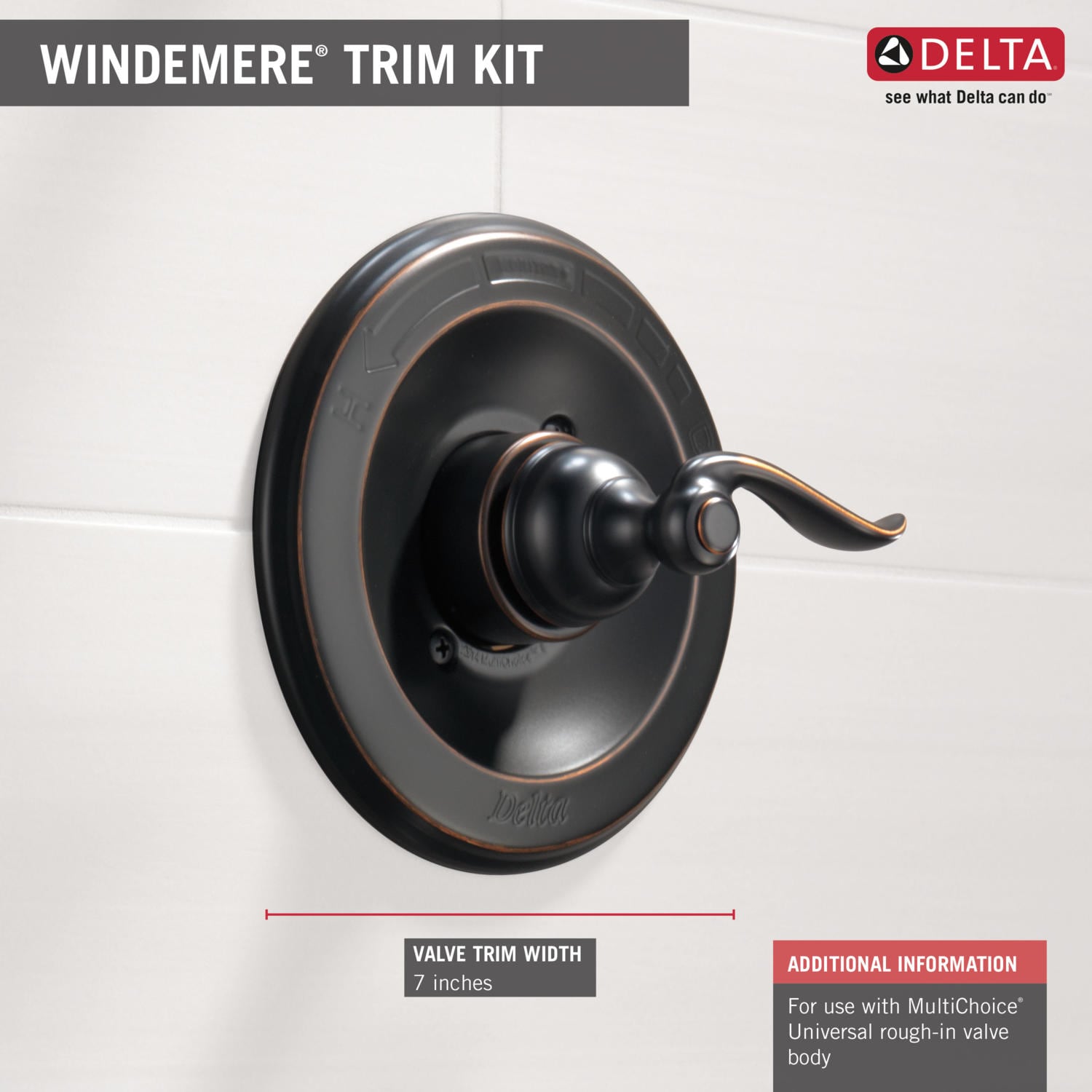 Delta Windemere Oil Bronze 1.75-in Bathtub/Shower Trim Ring (0.5-in-ID) in  the Bathroom  Shower Faucet Accessories department at