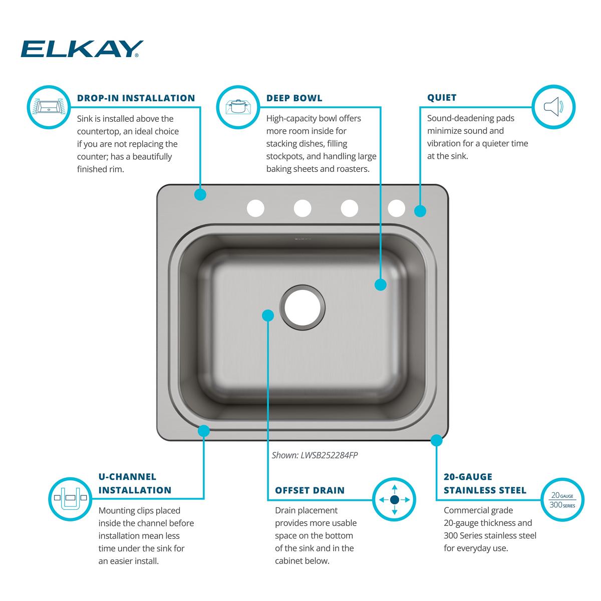 Elkay LWSB252284FP Kitchen-Sinks - View #4