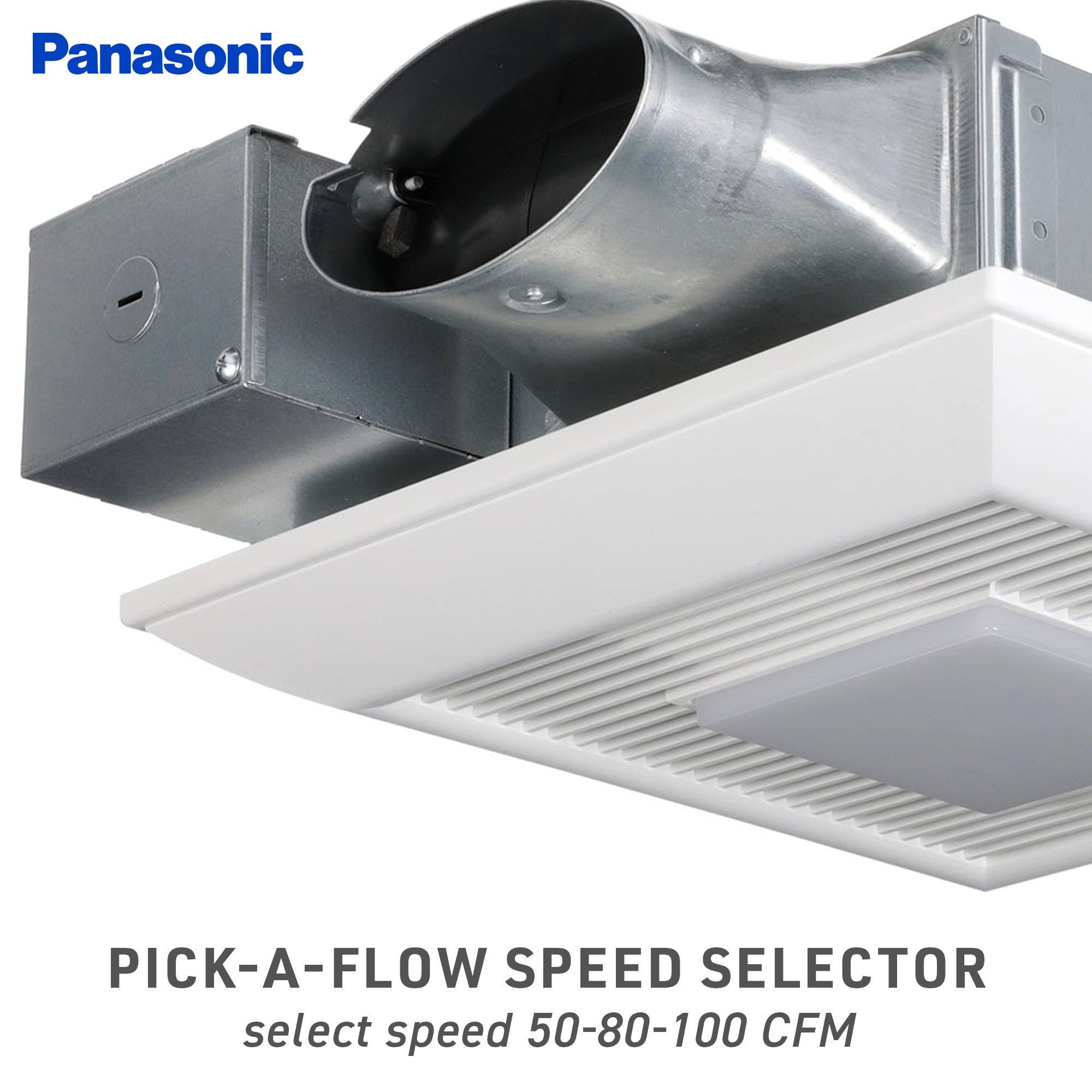 Panasonic WhisperValue 0.3-Sone 110-CFM White Lighted Bathroom Fan ...