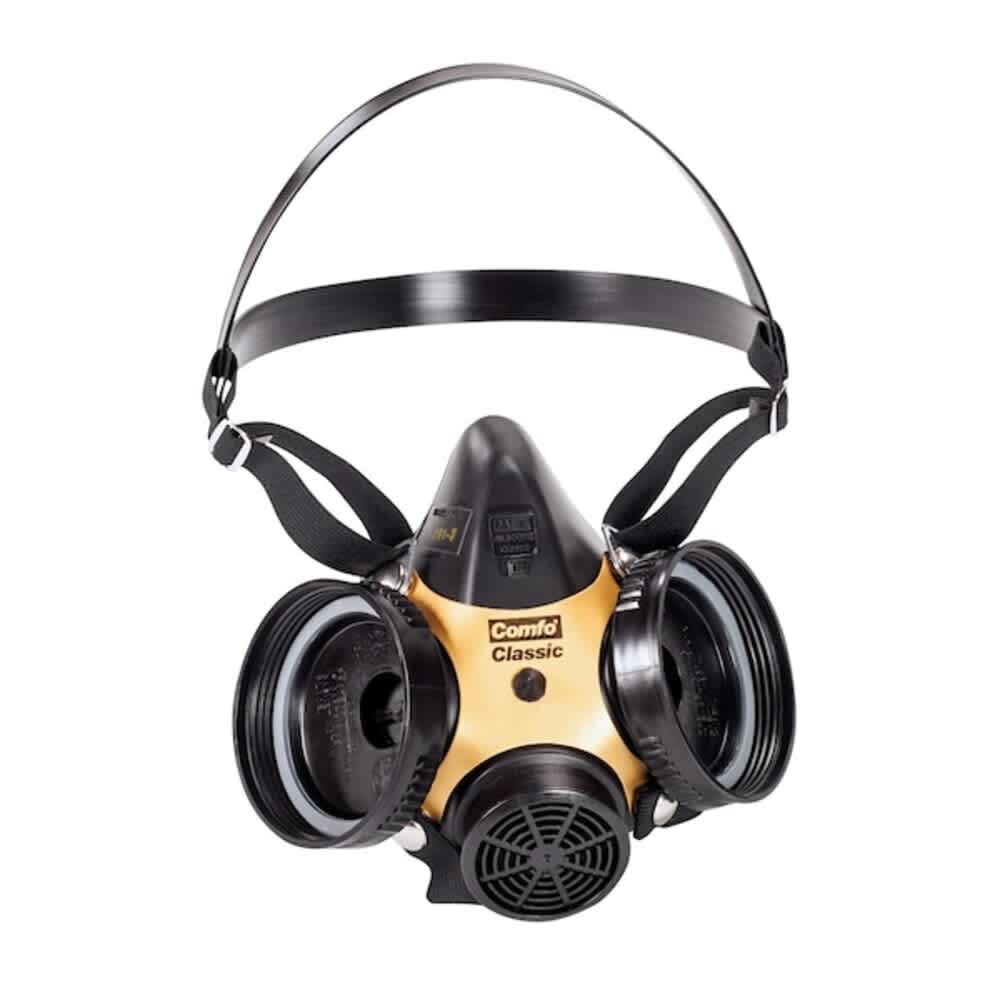 MSA Half Mask Respirator Comfo Classic SoftFeel Hycar Threaded Black Large