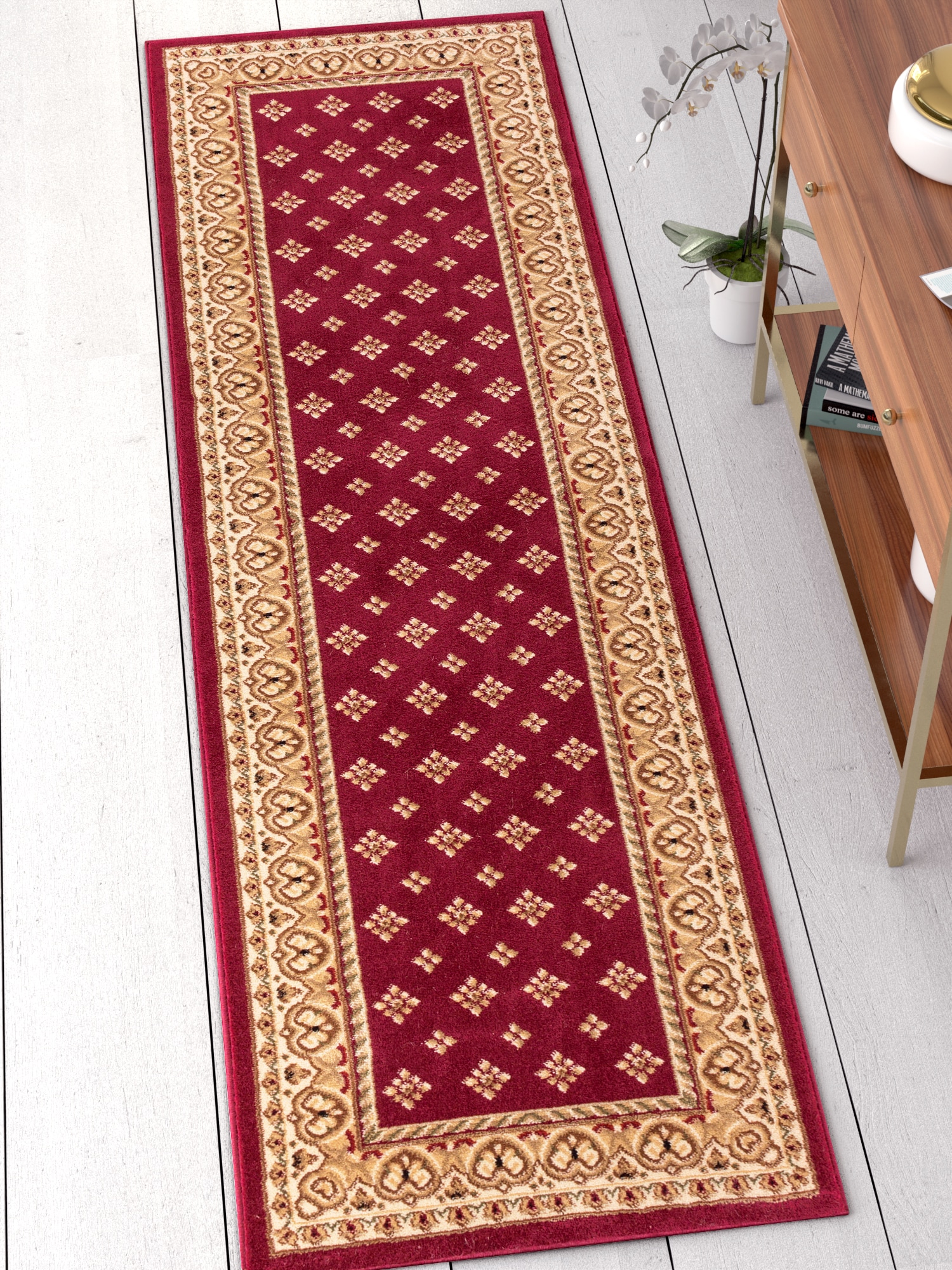 Well Woven 548902L 2 x 9 (ft) Loomed Polypropylene Red Rectangular Indoor Persian Runner rug