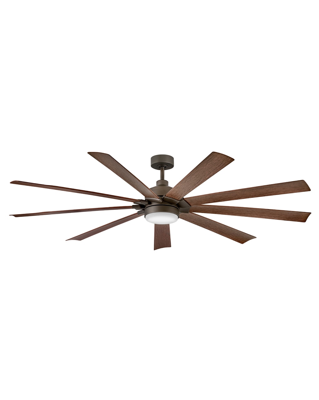 Fanimation Odyn 84-in Brushed Nickel with Black Blades Color-changing Integrated LED Indoor/Outdoor Smart Ceiling Fan with Light and Remote (9-Blade) FPD8159BNWBL Sansujyuku sansujyuku.com