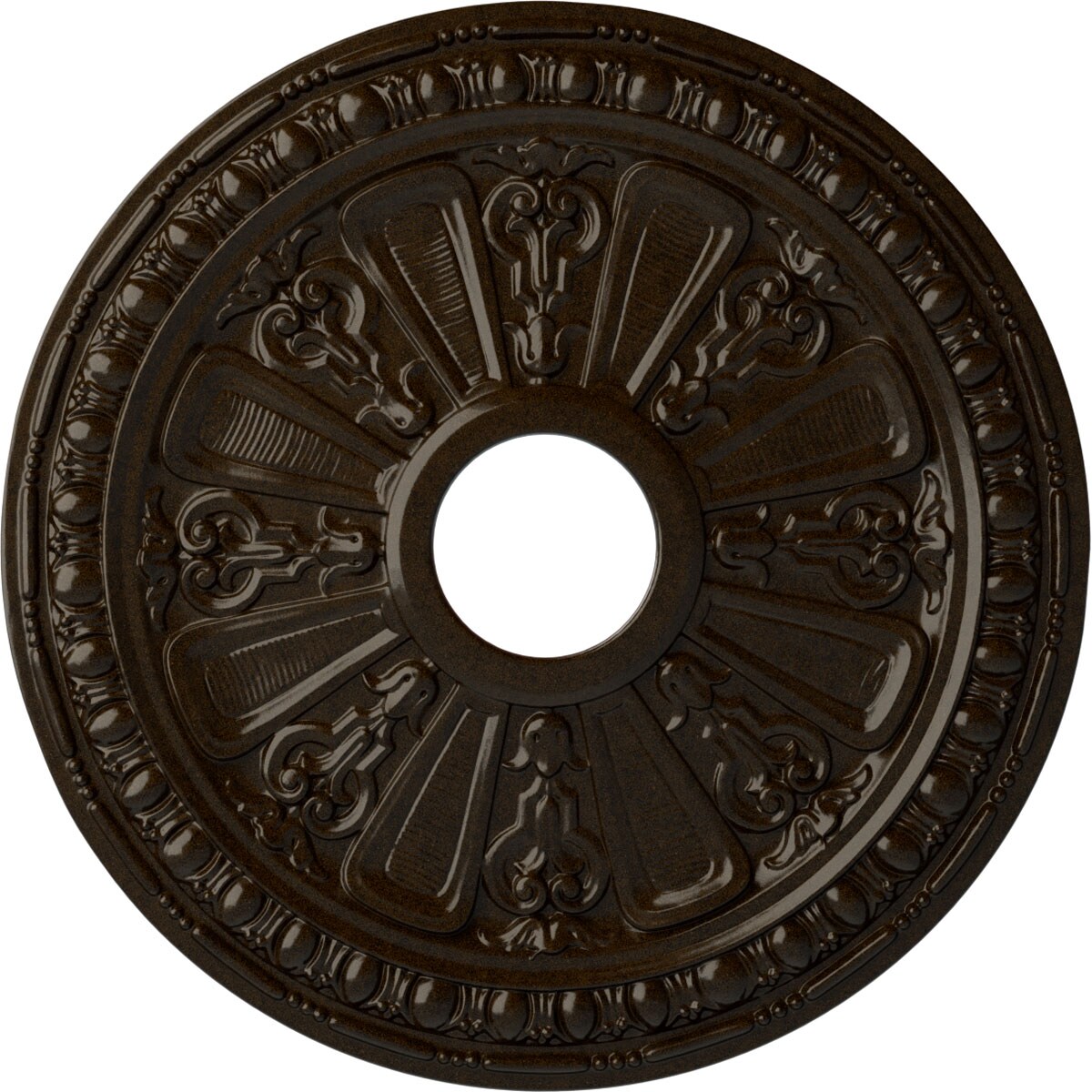 Ekena Millwork CM18RABZS Raymond 18.125-in W x 18.125-in L Painted Bronze Polyurethane Whole Ceiling Medallion
