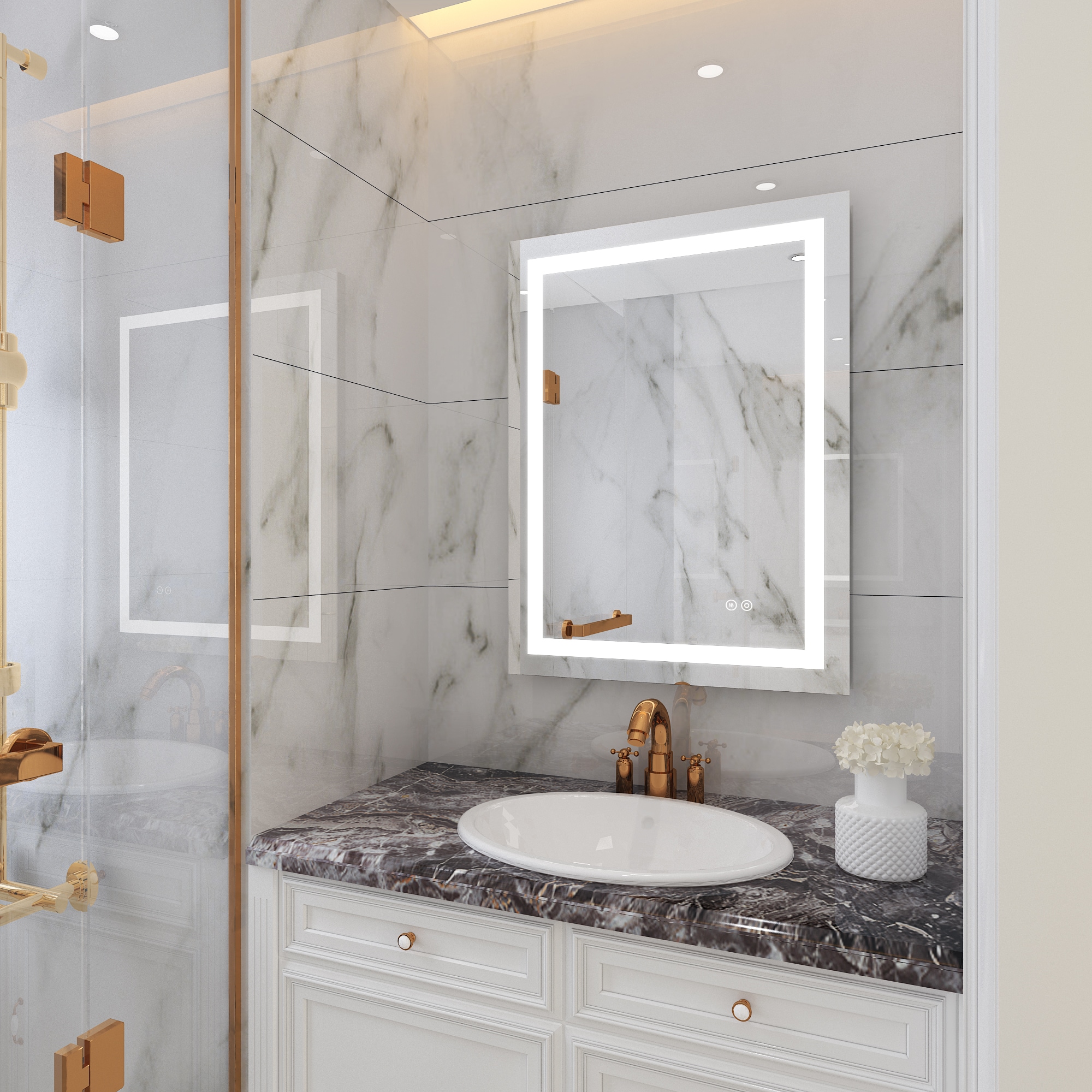 WELLFOR W1MRL2432 Framed-Bath-Mirrors - View #4