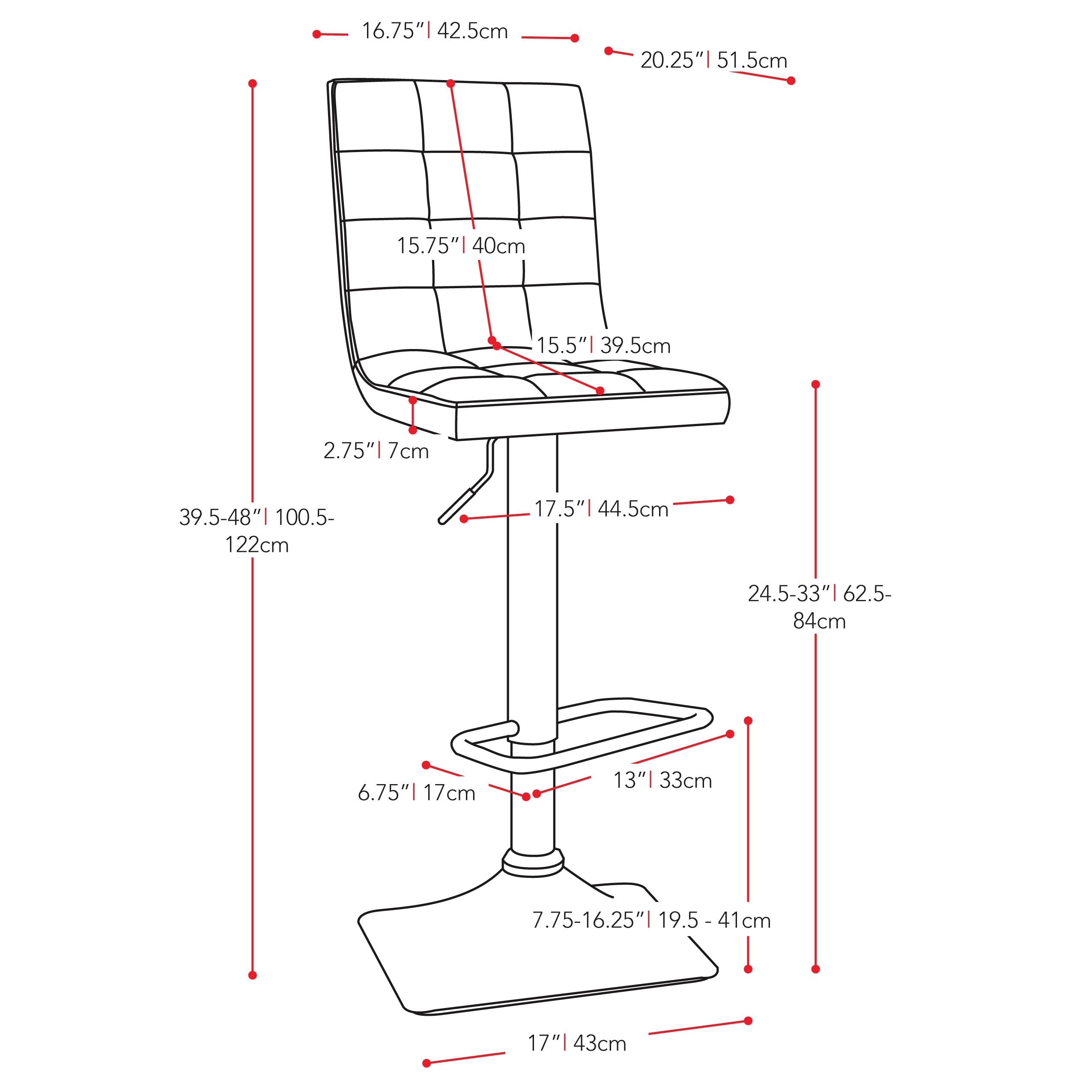 CorLiving DPU-954-B stools - View #7