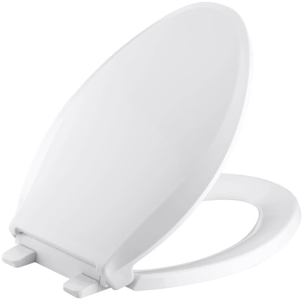 KOHLER Brevia Elongated Closed Front Toilet Seat with Quick-Release Hinges White 