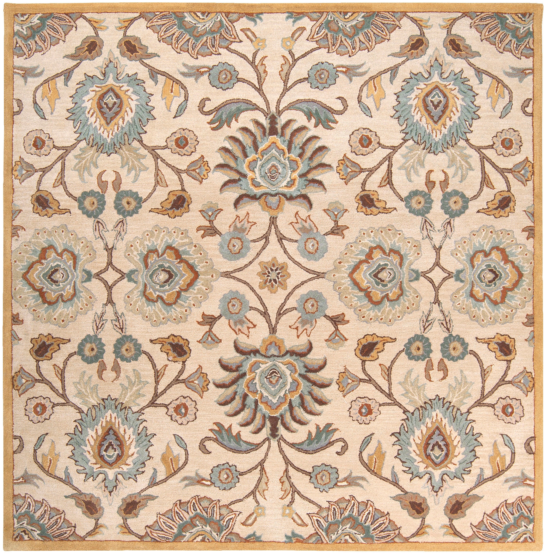 Surya CAE1012-8SQ Caesar 8 X 8 (ft) Wool Medium Gray Square Indoor Medallion Oriental Area Rug