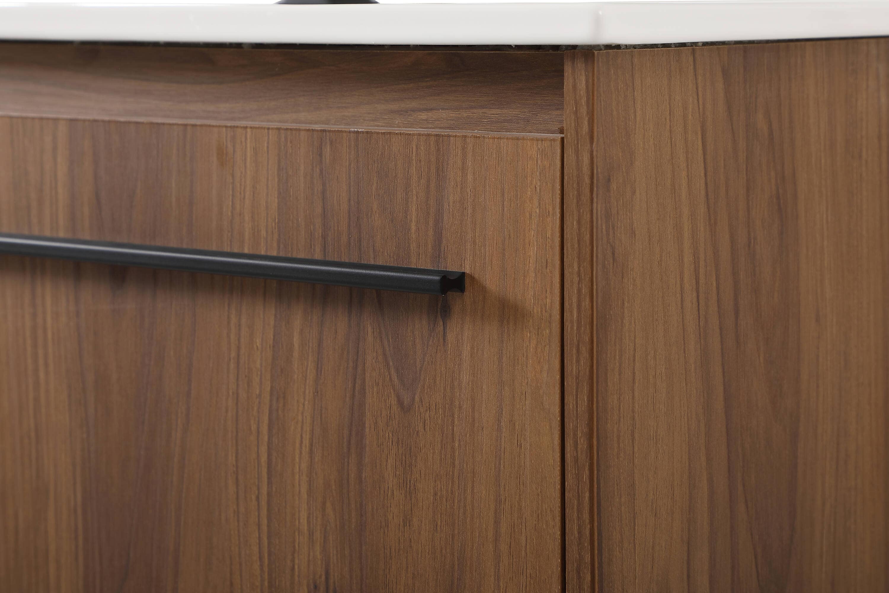 Walnut Brown 40" Single Bathroom Vanity with Porcelain Top