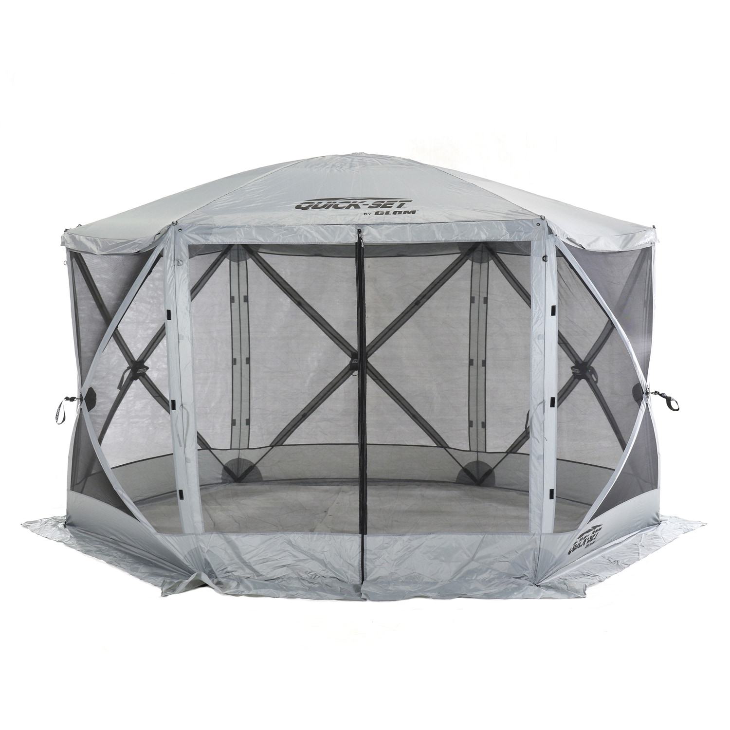 Clam Outdoors 11.5-ft x 11.5-ft Hexagon Gray Pop-up Canopy in the ...