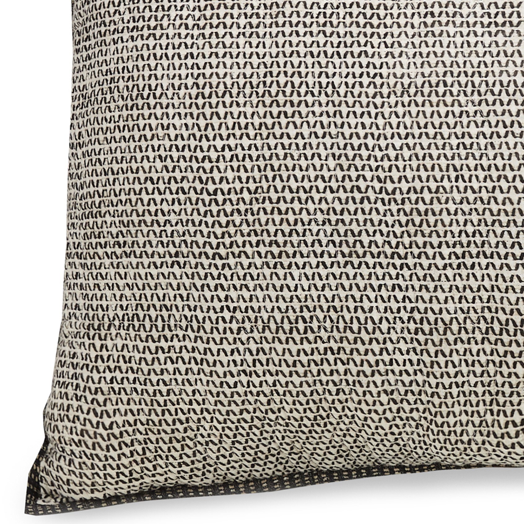 Graphite Gray Cotton Embroidered Standard Sham