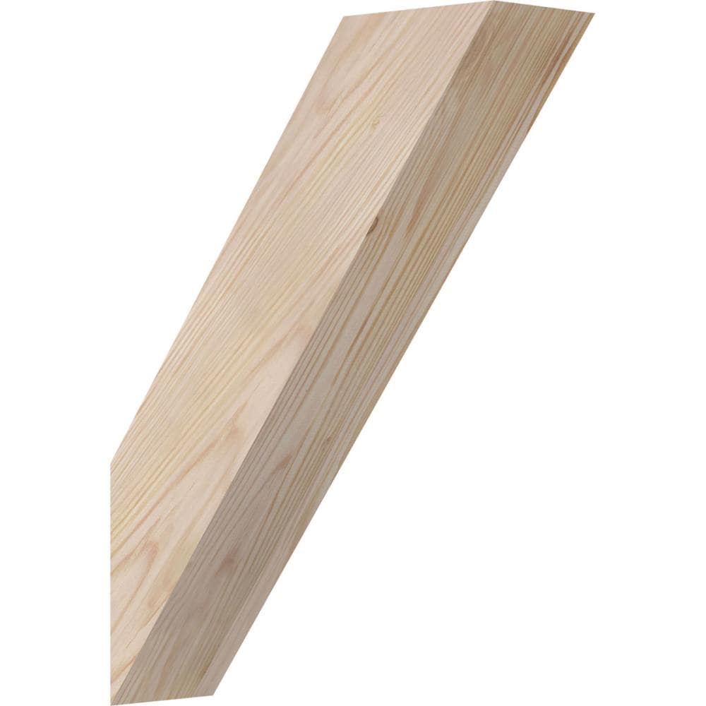 Ekena Millwork BRC04X12X16TRA00SDF 3-1/2-in x 12-in x 16-in Douglas Fir Unfinished Wood Traditional Smooth Knee Brace