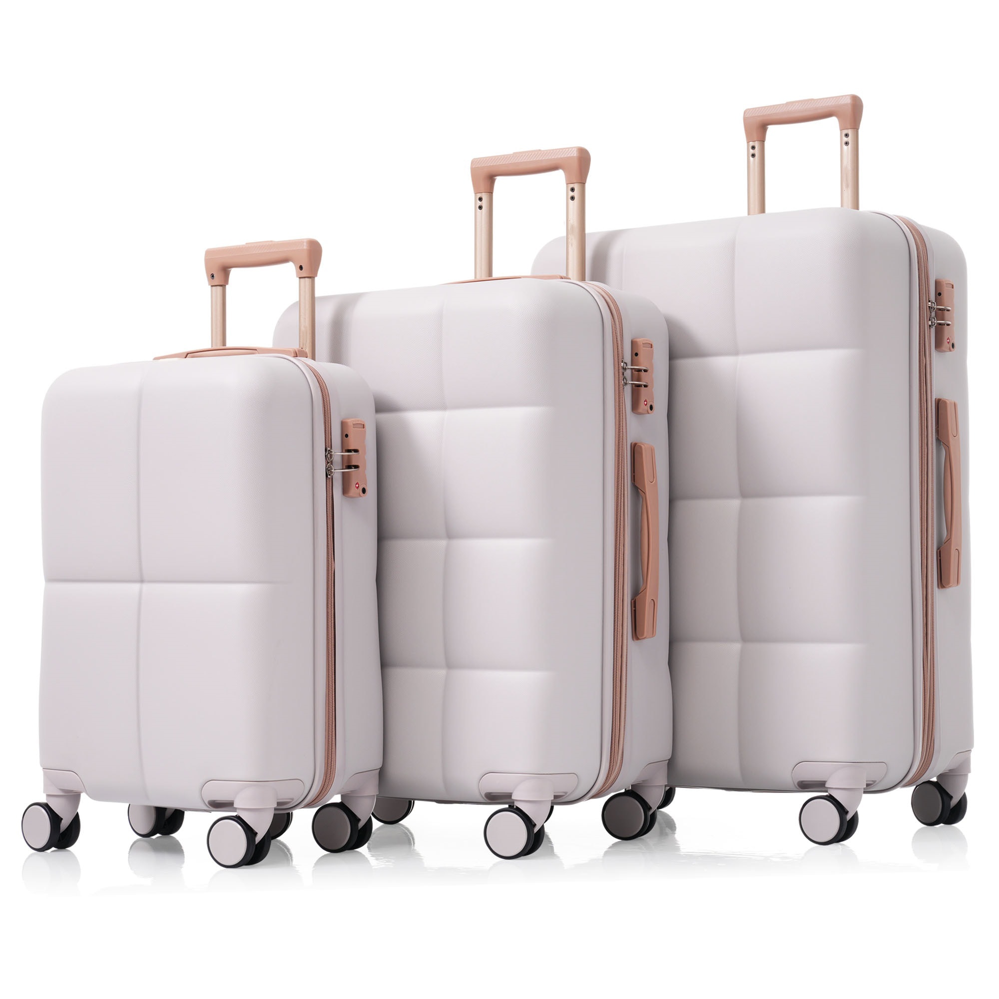 SINOFURN SYD9600007LG 20x12.5x29.9 Gray Polyester Hardshell Suitcase set