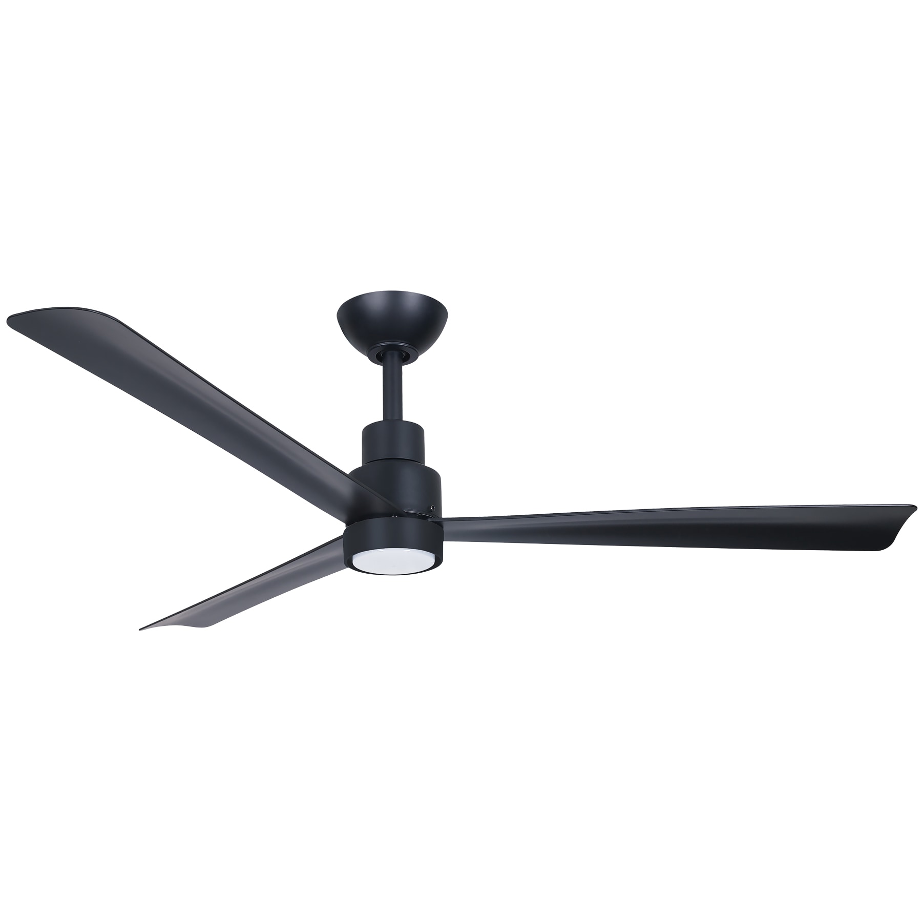 Minka Aire F787L-CL Simple 52 LED 52 Integrated LED Outdoor Coal Black with Matte Blades Ceiling Fan With Light 3 -Blade )