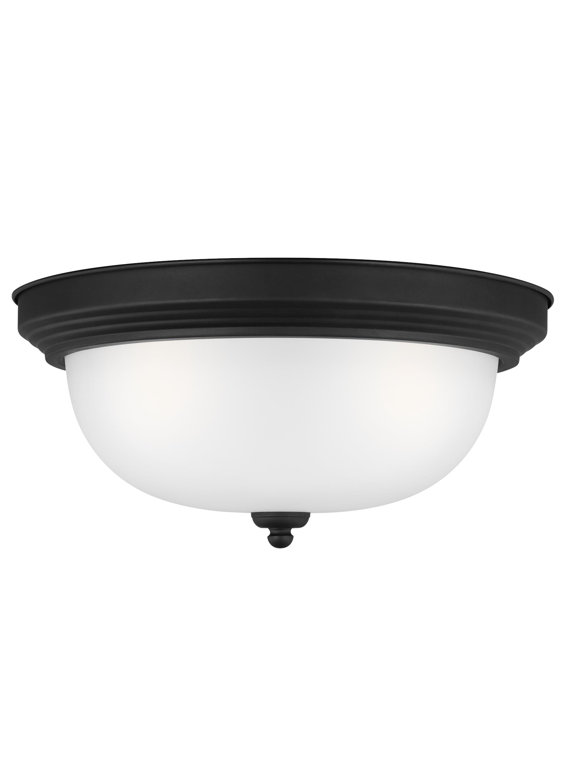Generation Lighting 77065EN3-112 Geary 3 -Light 14.5-in Multiple finishes Black Flush Mount Light ENERGY STAR Certified