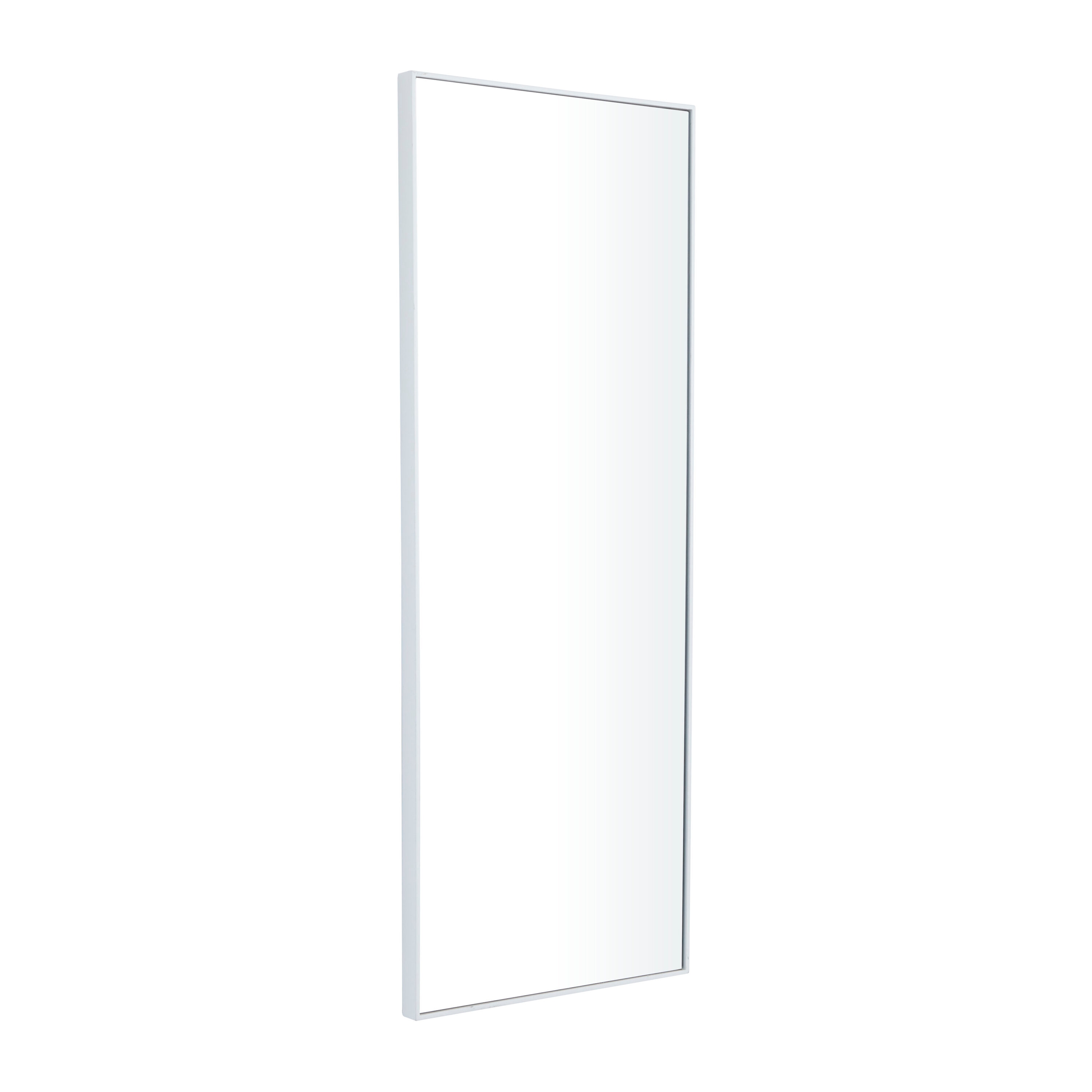 Sleek Black Wood Framed Full-Length Rectangular Wall Mirror