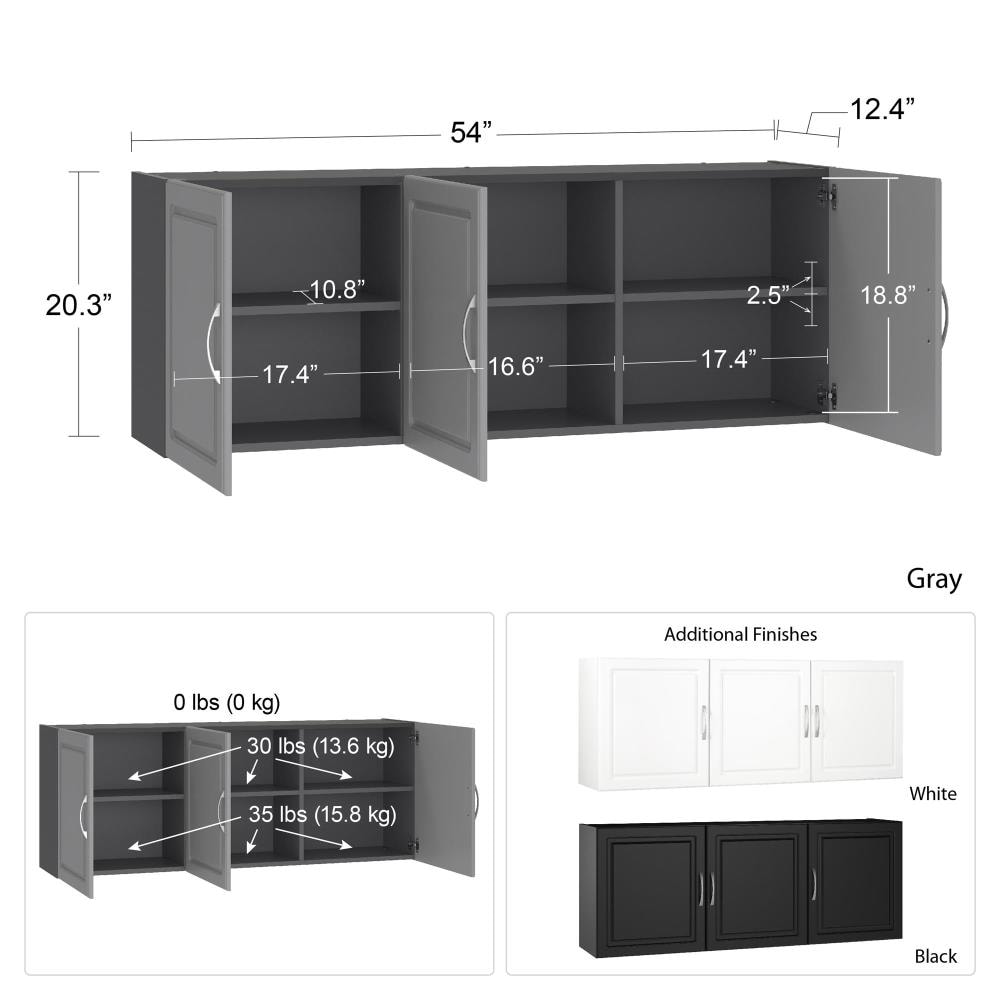 Kendall 54 Wall Cabinet in White Aquaseal