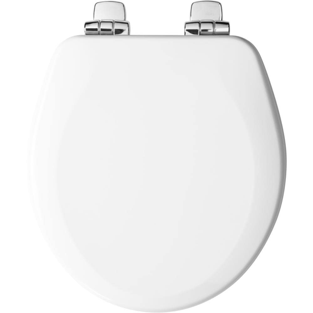 Church Wood White Round Soft Close Toilet Seat at Lowes.com