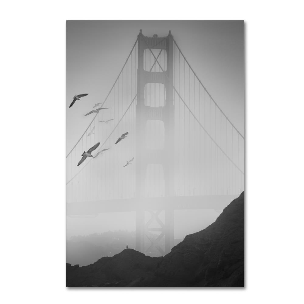Trademark Fine Art ALI1112-C2232GG Framed 32-Inches H x 22-Inches W Places Canvas Print