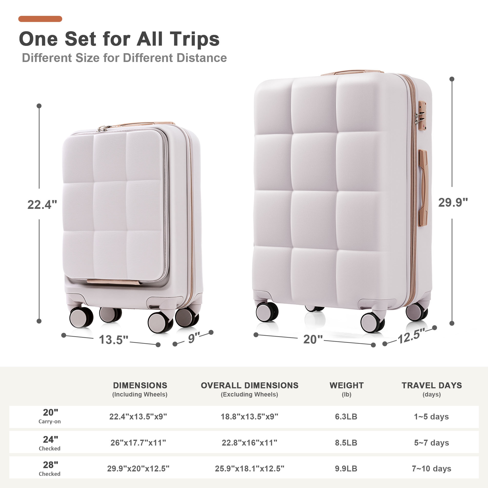 SINOFURN SYD9600005LG Luggage-And-Luggage-Sets - View #6