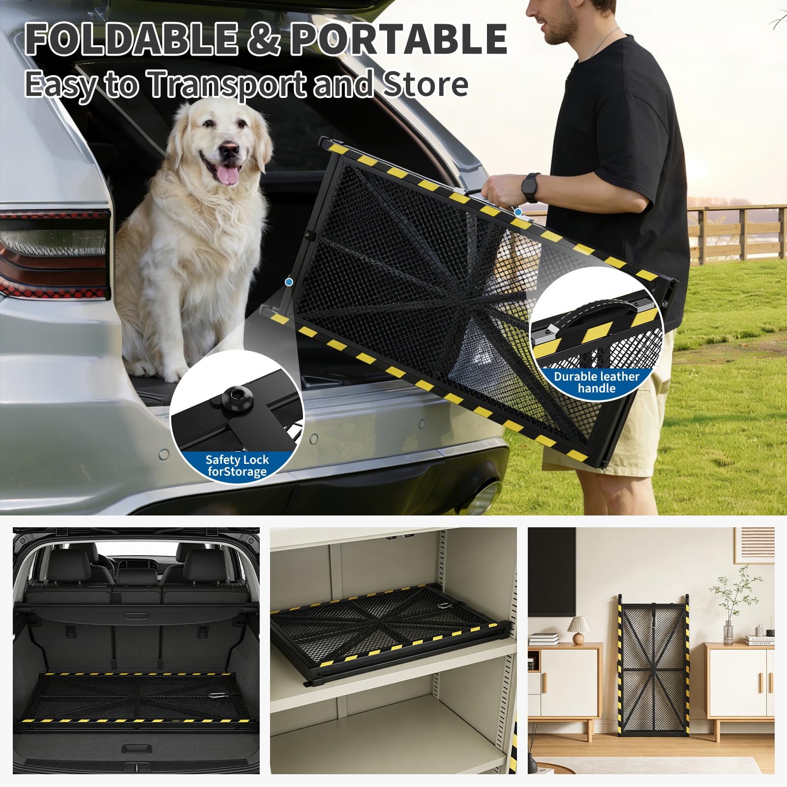 GarveeLife 63x20in Vehicle Pet Ramp Steel Dog Ramp with Up to 300 Lbs ...