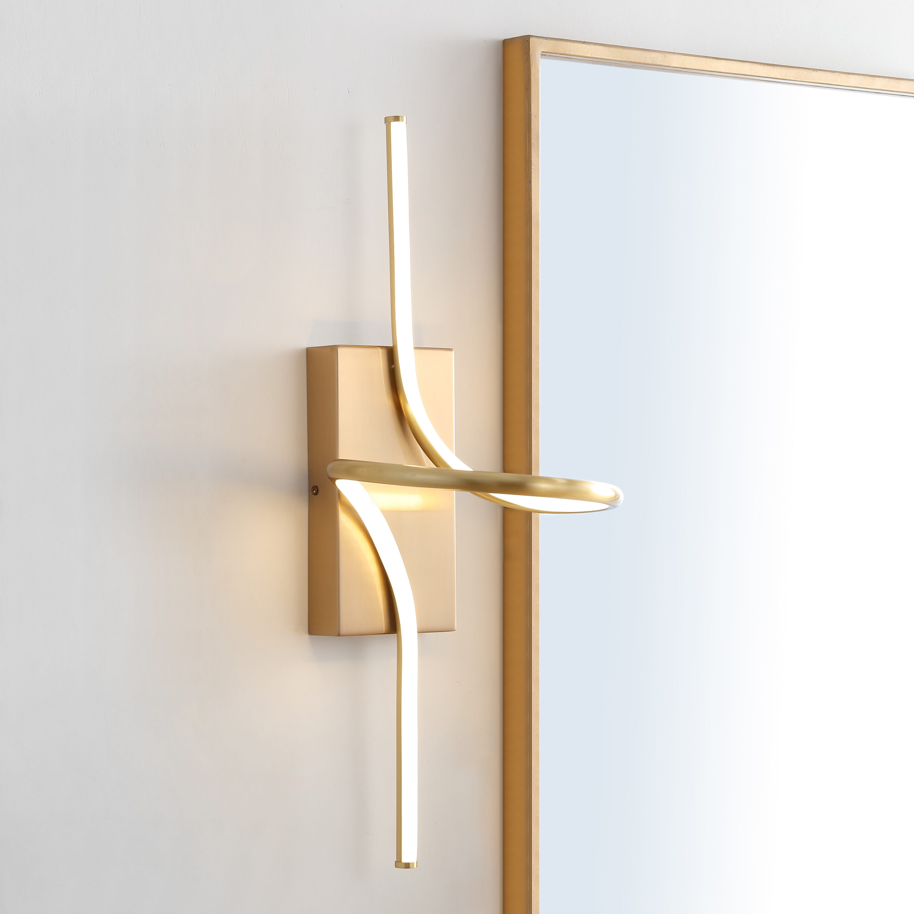Sketch Minimalist Glam 23.5" Gold Integrated LED Vanity Sconce