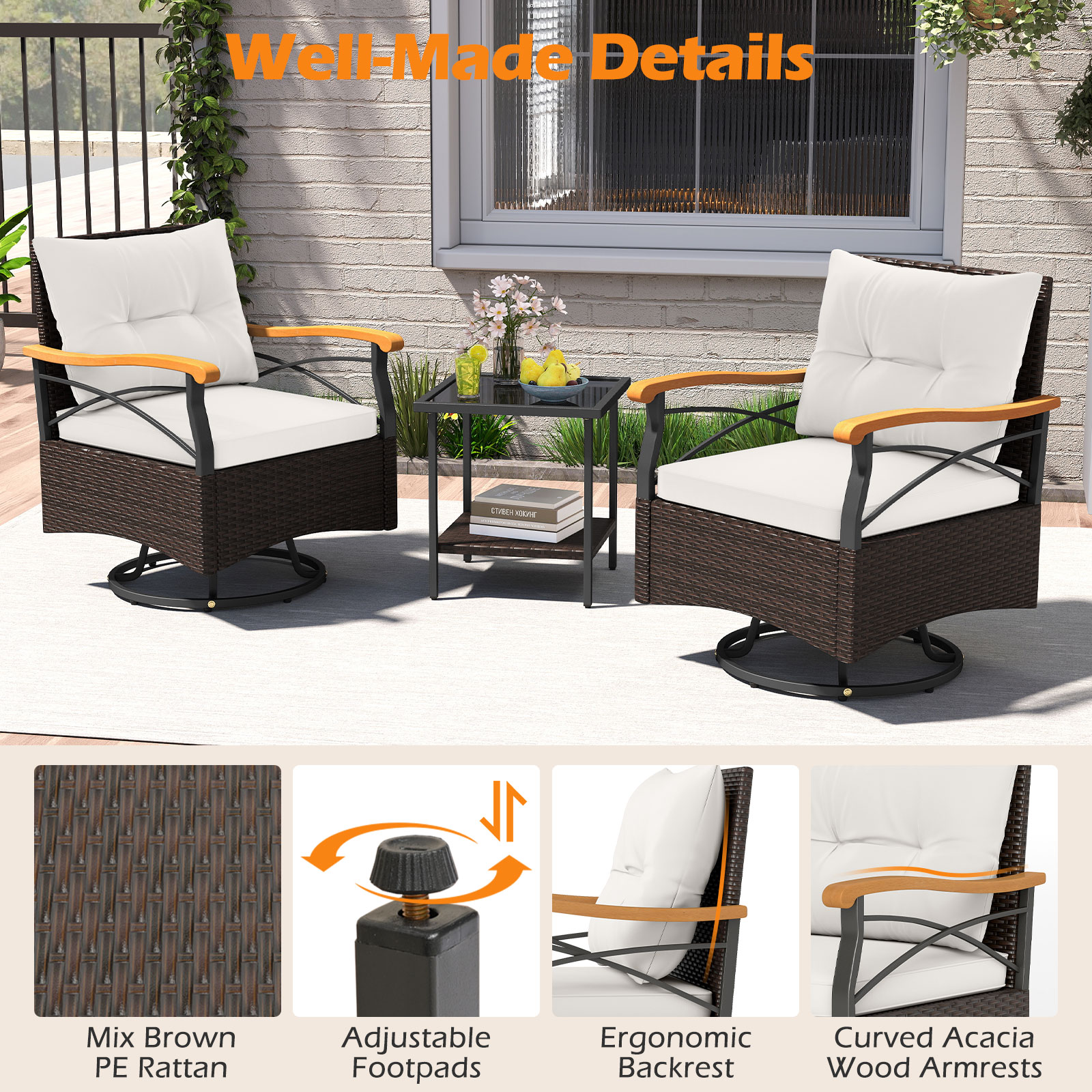 GZMR GM-DH-66005 Patio-Chairs - View #9