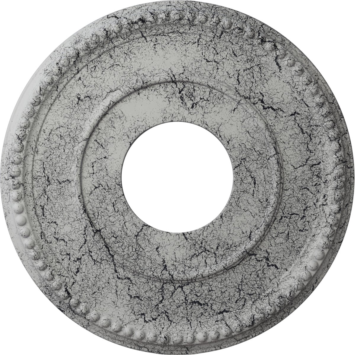 Ekena Millwork CM12BRUWC Bradford 12.5-in W x 12.5-in L Painted Ultra Pure White Crackle Polyurethane Whole Ceiling Medallion