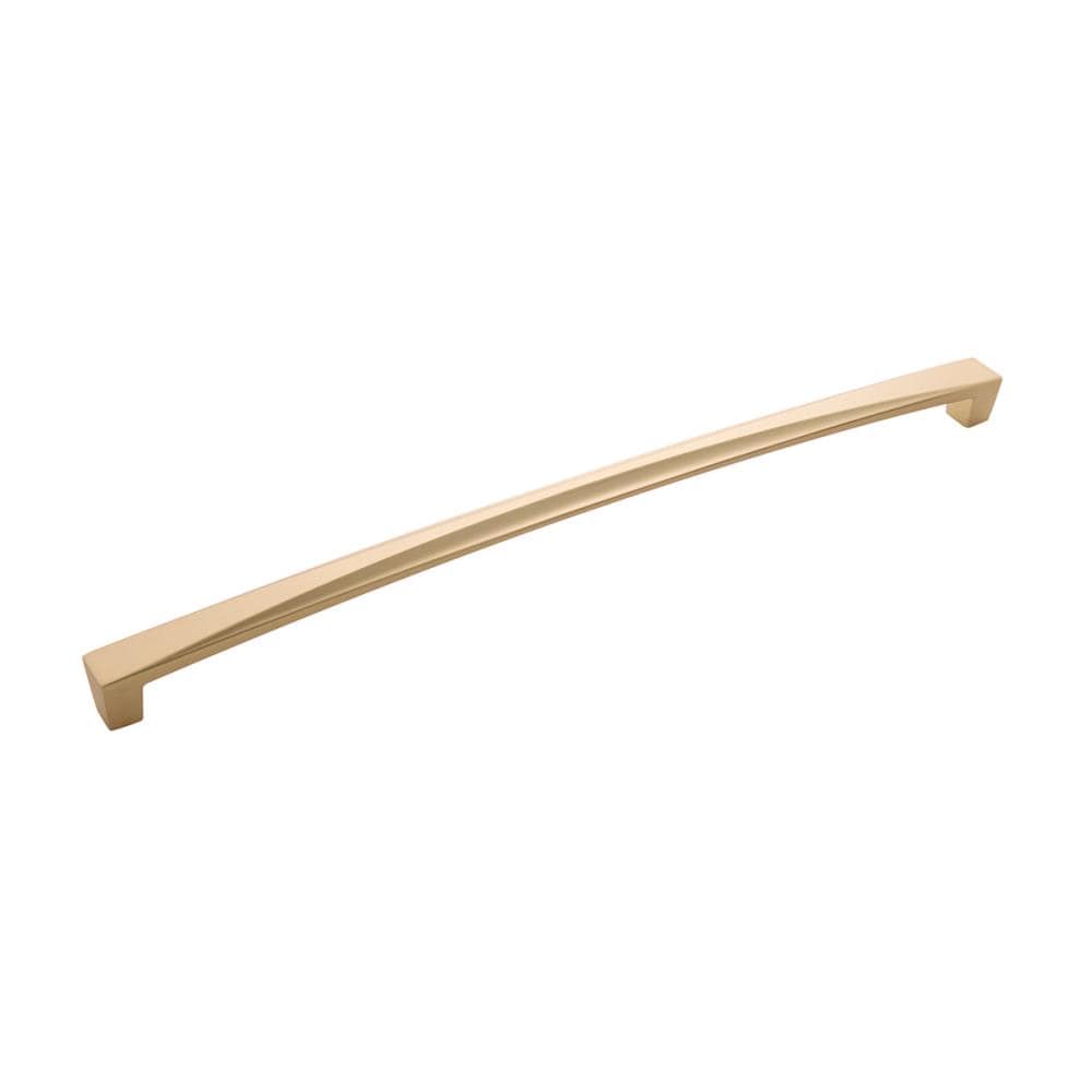 Hickory Hardware H076135-FUB Crest 12-in , 305mm Center to Center Flat Ultra Brass Rectangular Bar