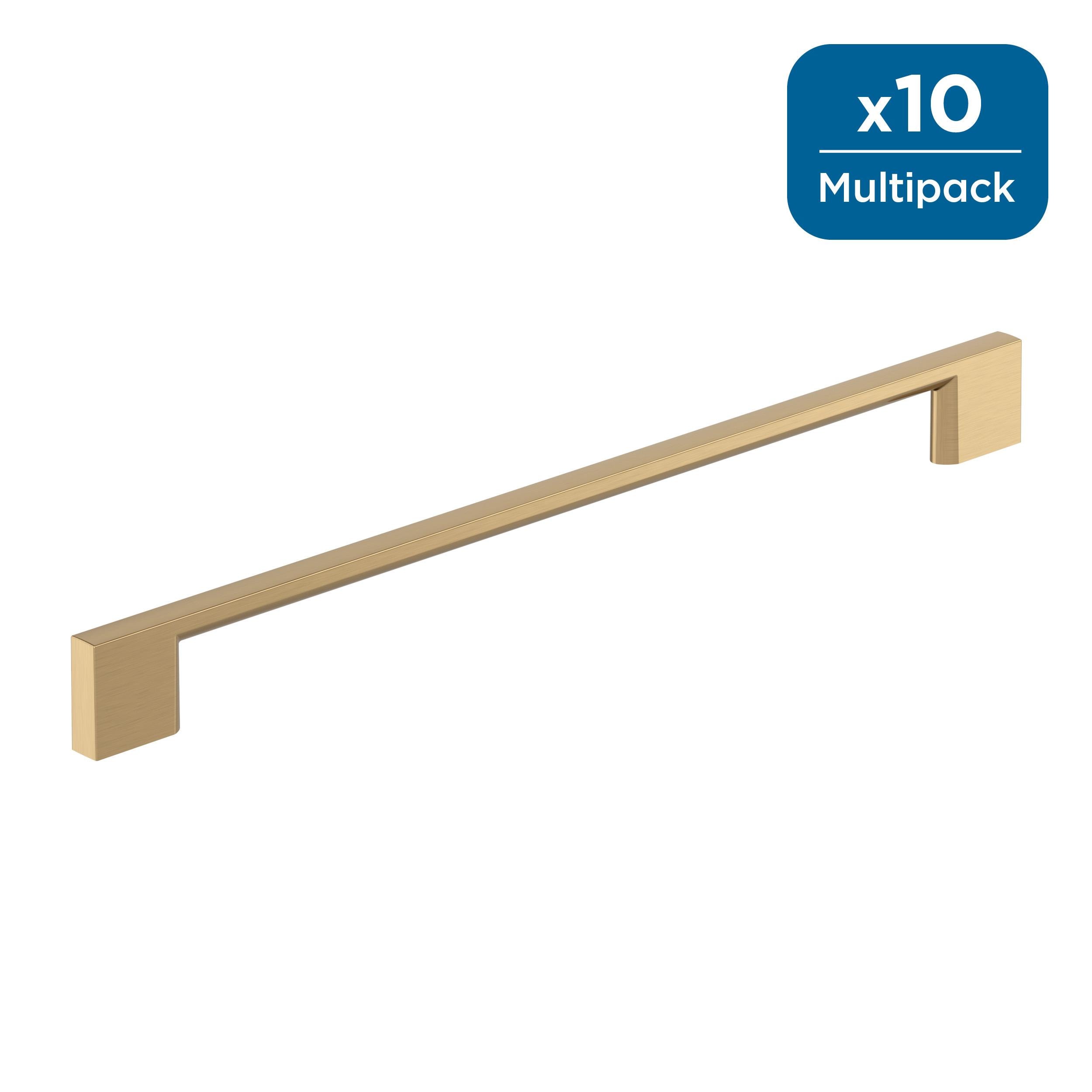 Amerock 10BX37135CZ Cityscape 10-1/16-in , 256mm Center to Center Champagne Bronze Cylindrical Bar 10 -Pack