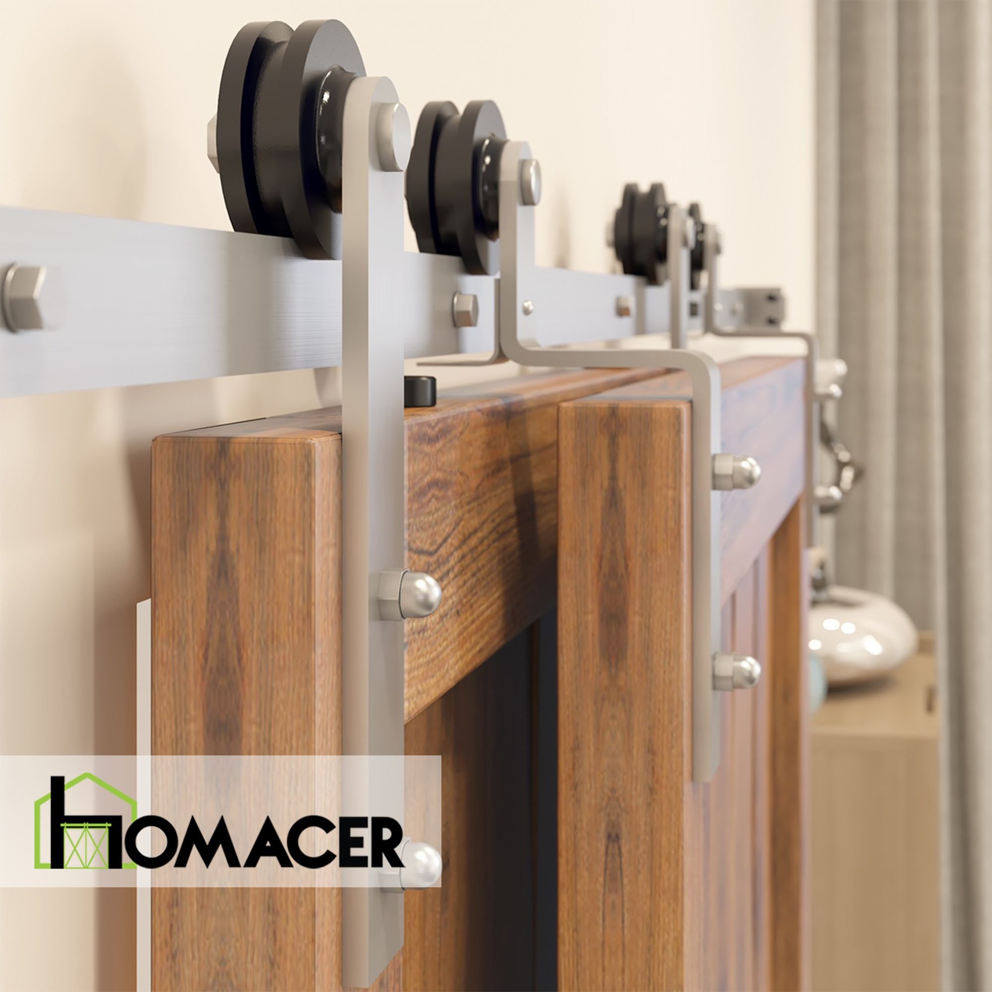 HOMACER ZT5DNZ066C Barn-Door-Roller-Kits - View #5