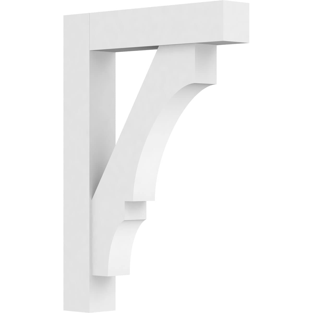 Ekena Millwork BKTP03X18X24BOA05 Standard Balboa 3-in x 18-in x 24-in White PVC Standard bracket