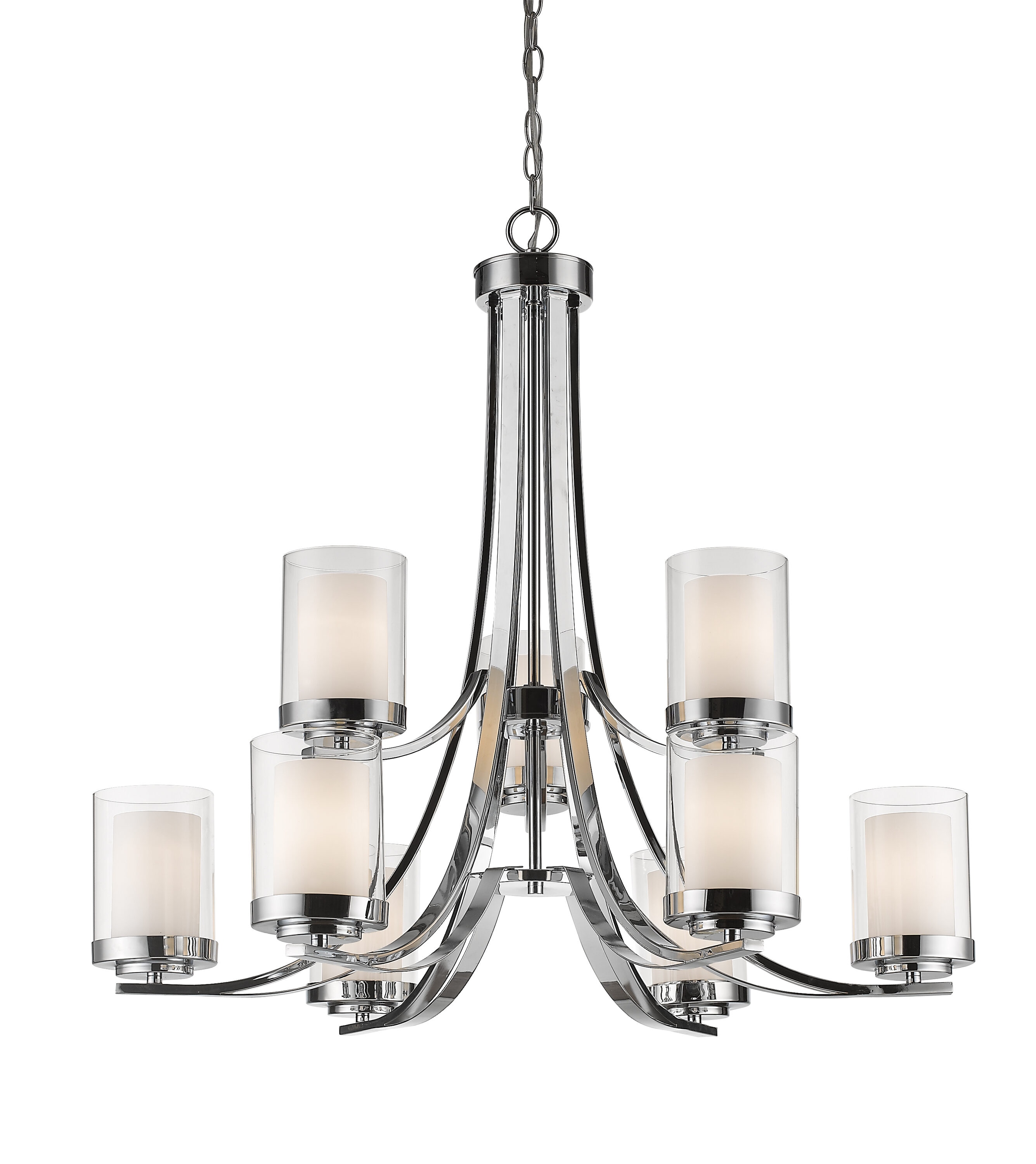 Z-Lite 426-9-CH Willow 9 -Light Polished Chrome Modern/contemporary For Use in Dining Rooms, Foyers, Kitchens, Living Rooms Chandelier