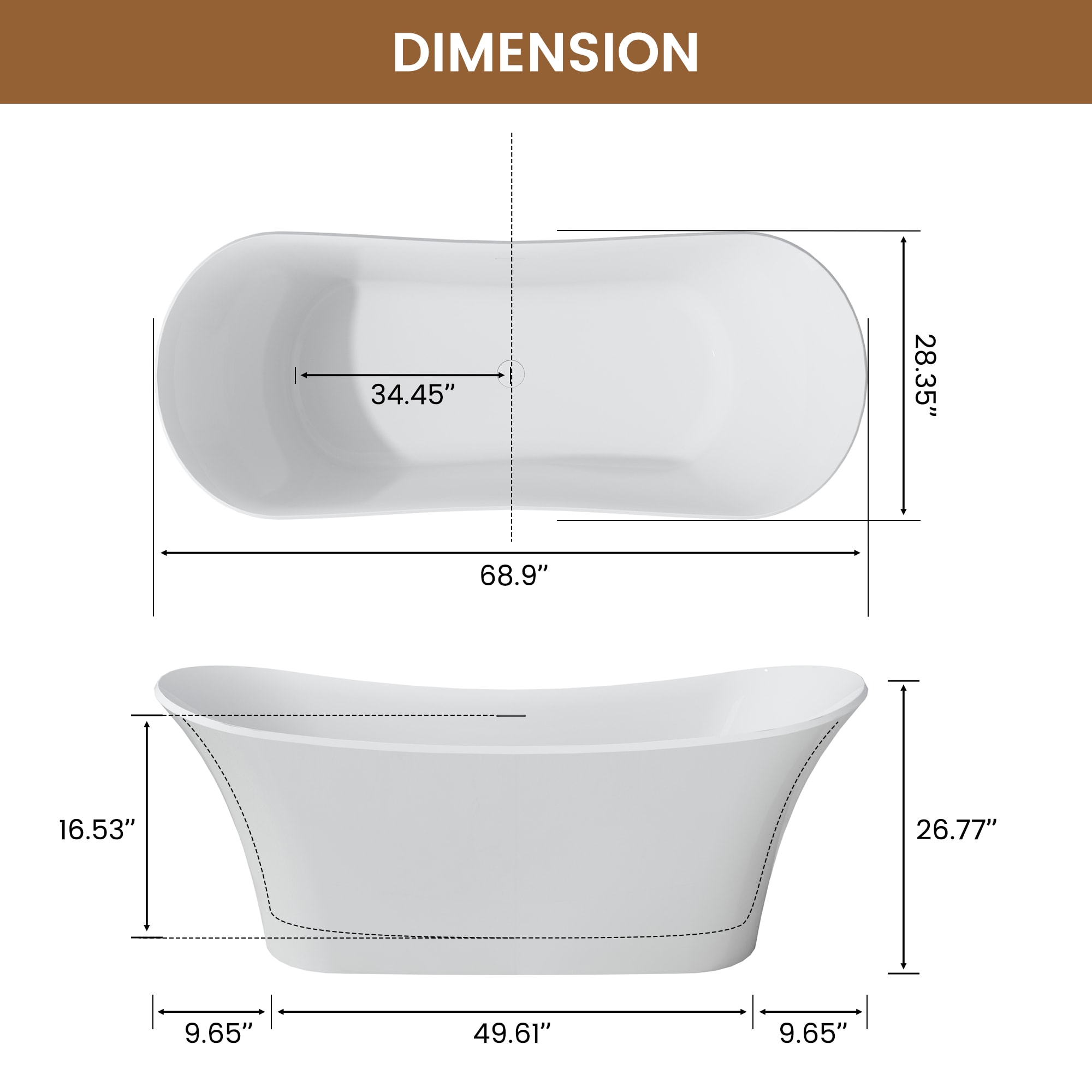 CASAINC CA-8832-SF69MW bathtubs - View #5