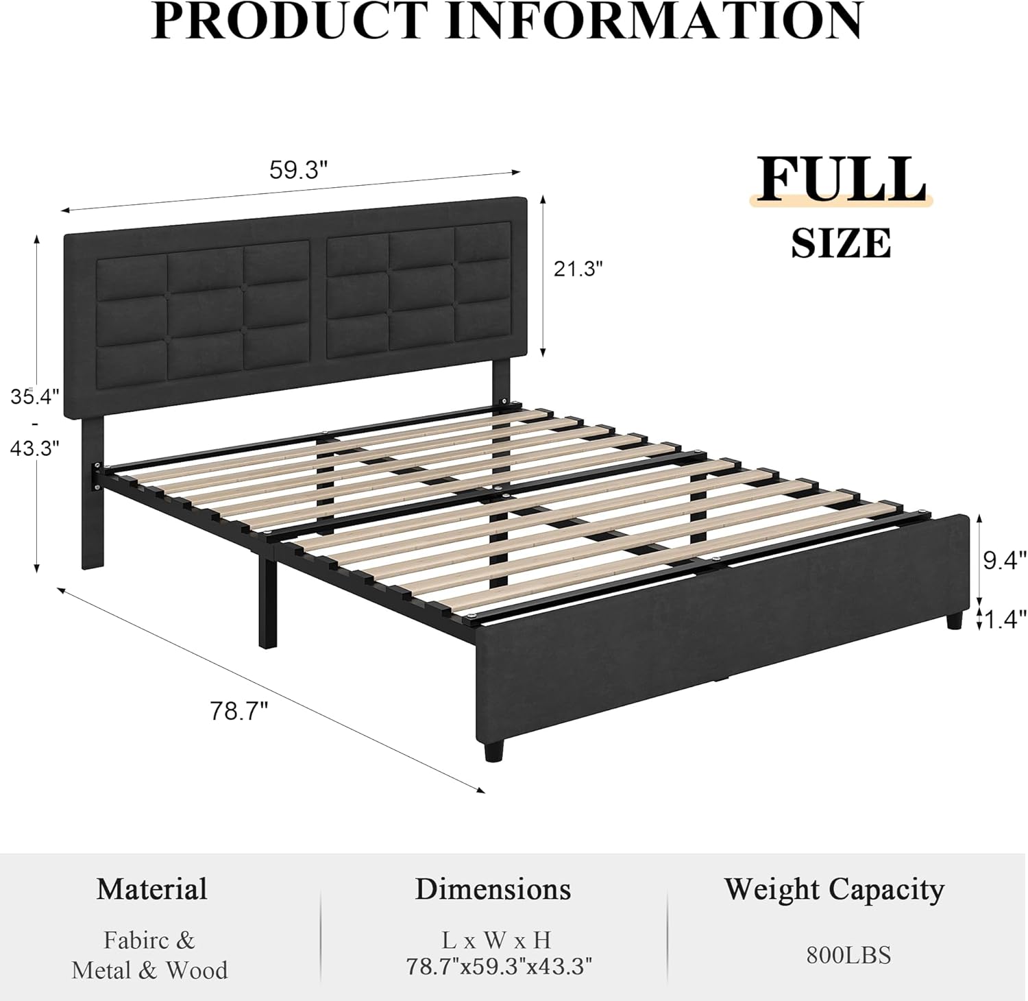 Vecelo LOE-RF01-USB-GRY beds - View #3