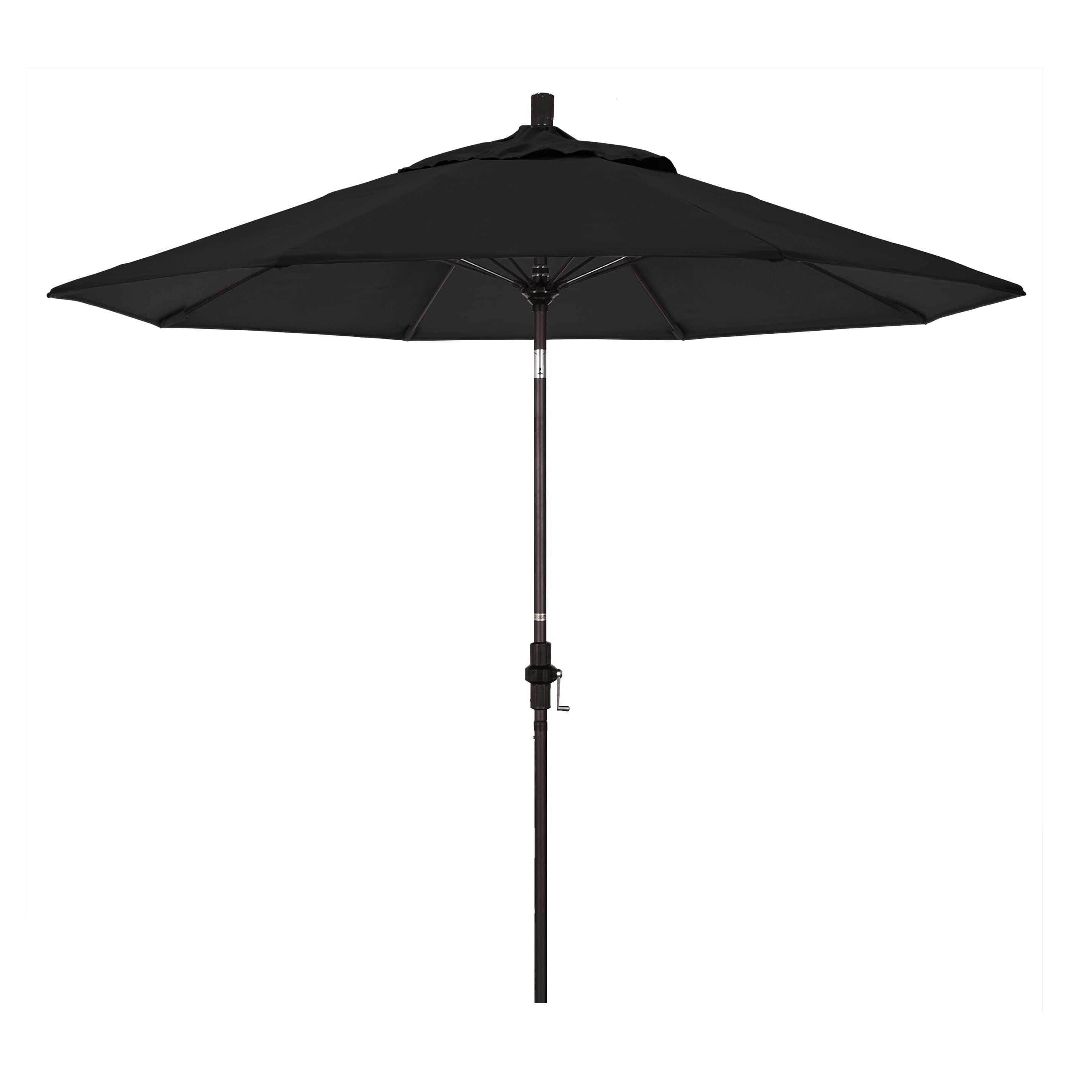 California Umbrella GSCUF908117-5408 9-ft Aluminum Black Auto-tilt Market Patio Umbrella