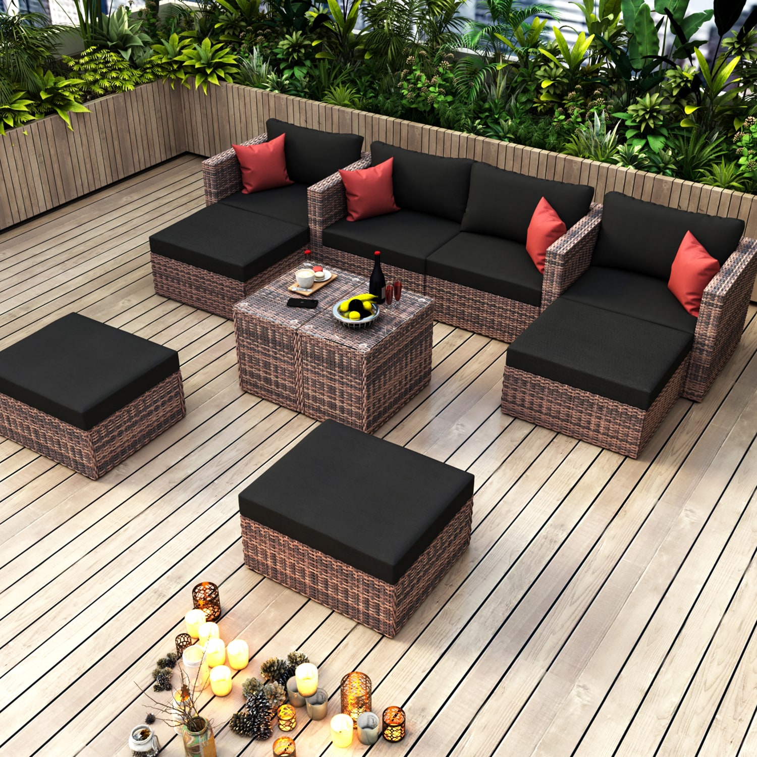 SINOFURN SYA990036BK Patio-Conversation-Sets - View #2