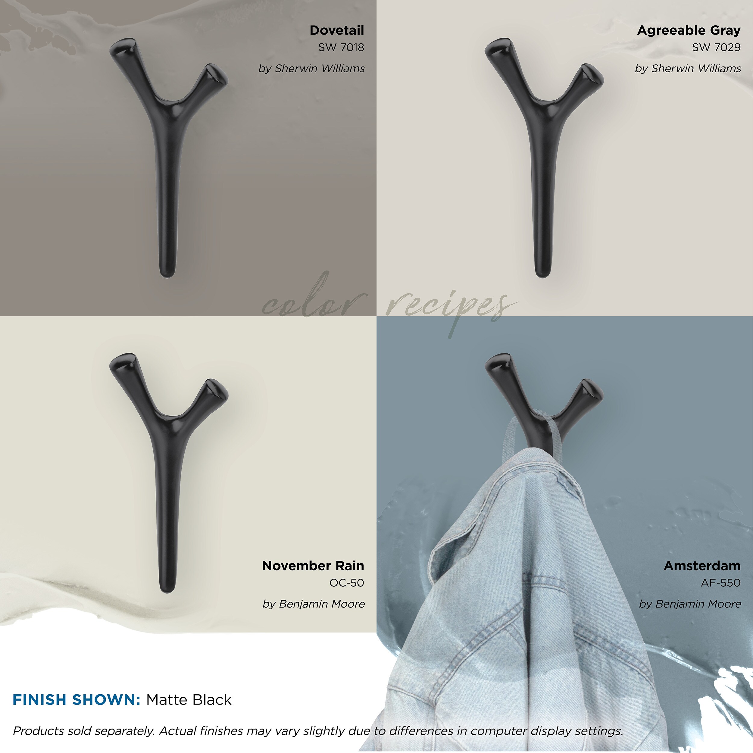 Amerock HBX37017MB Decorative-Wall-Hooks - View #7