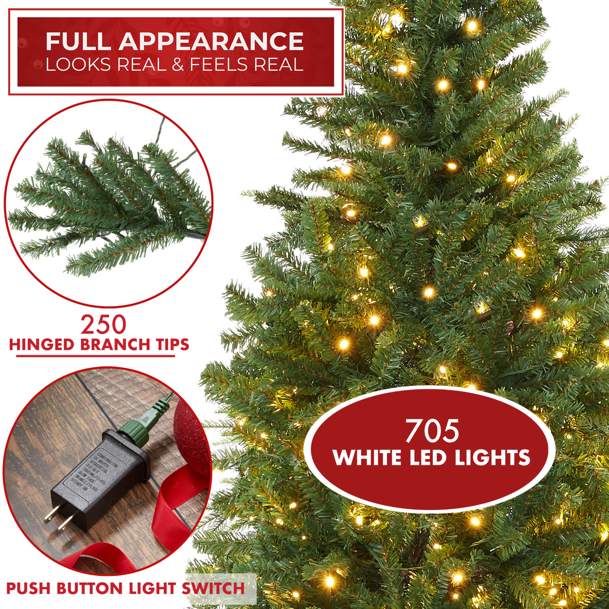 Casafield SZN-TR-276HL Artificial-Christmas-Trees - View #2