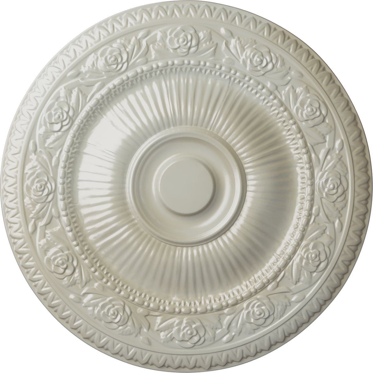 Ekena Millwork CM24NAFBS Neuveau 24.25-in W x 24.25-in L Painted Flash Blue Polyurethane Whole Ceiling Medallion
