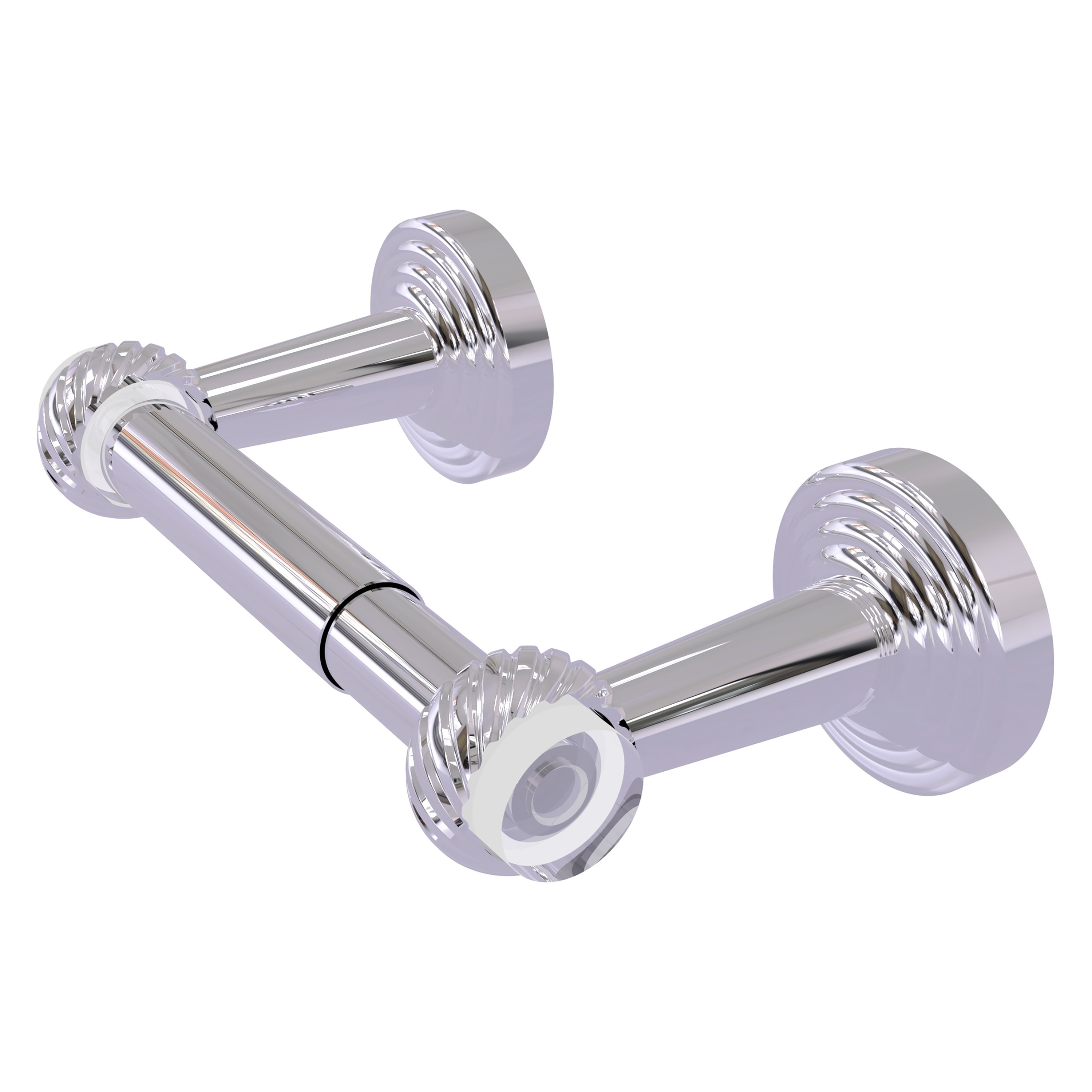 Allied Brass PB-24T-PC Pacific Beach Polished Chrome Wall mount Double post Toilet Paper Holder 1 -Rolls with Storage
