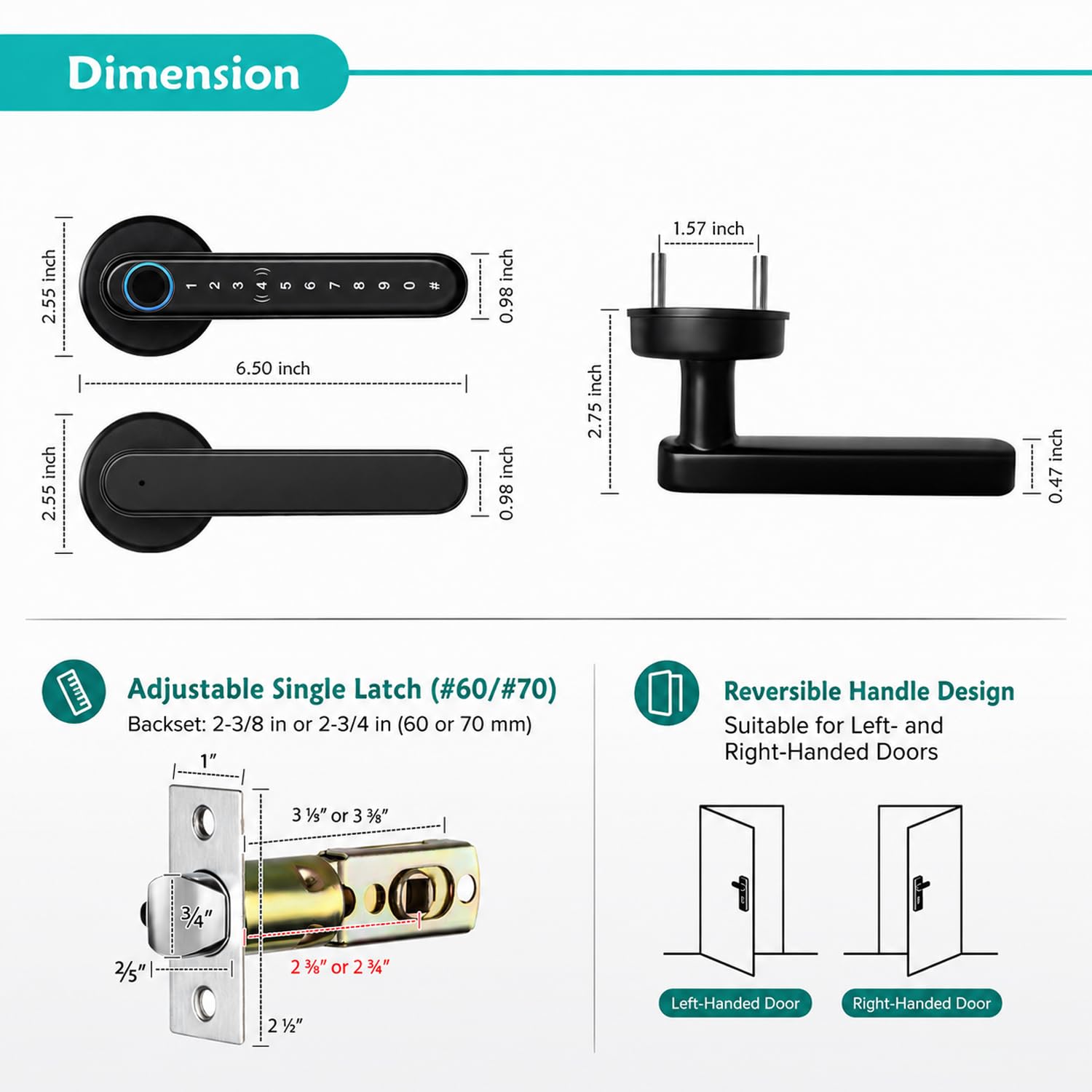 LILILIAN FMY LRO0821E633 Door-Deadbolts - View #4