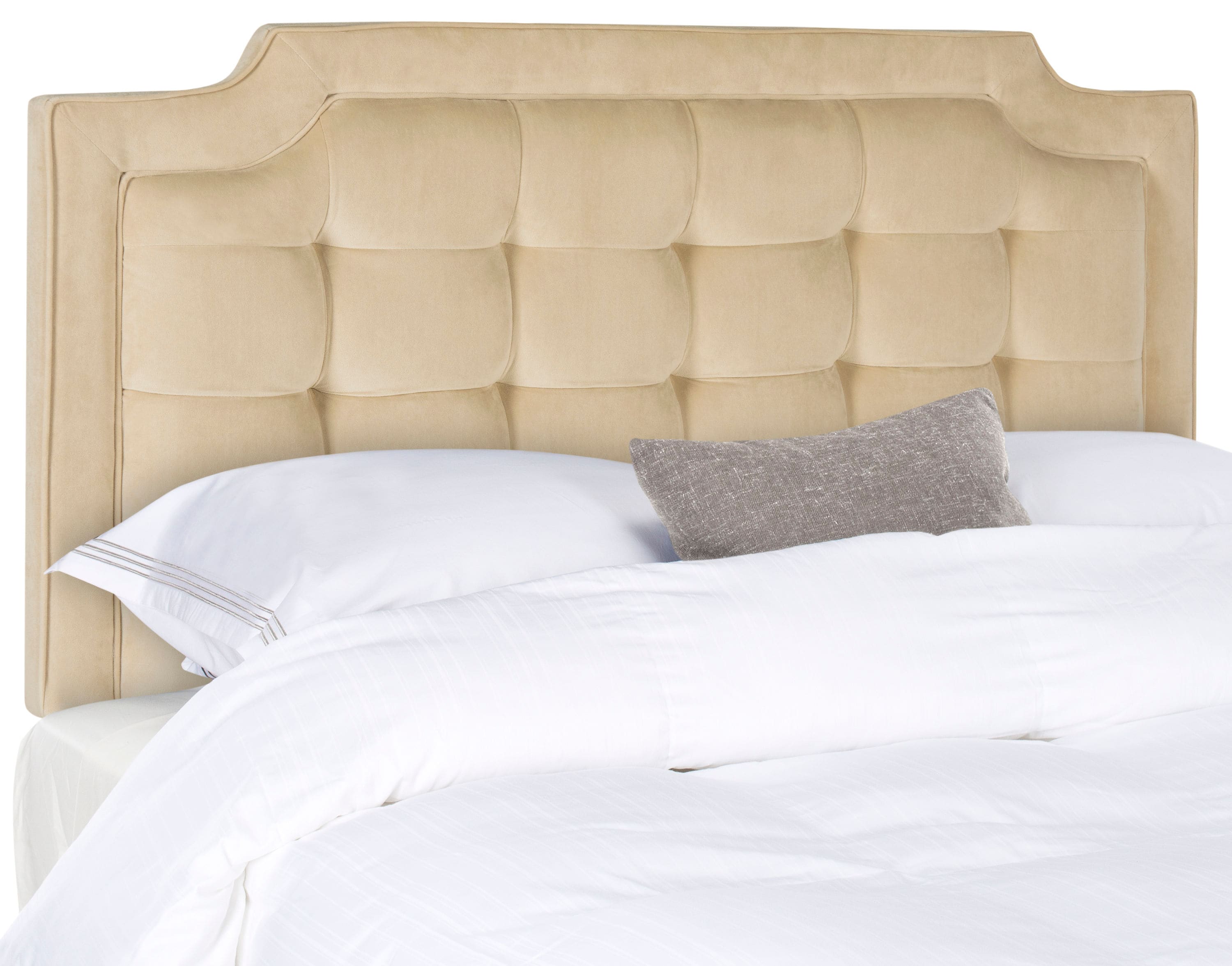 Safavieh MCR4047D-K Sapphire Buckwheat King Synthetic Upholstered Headboard