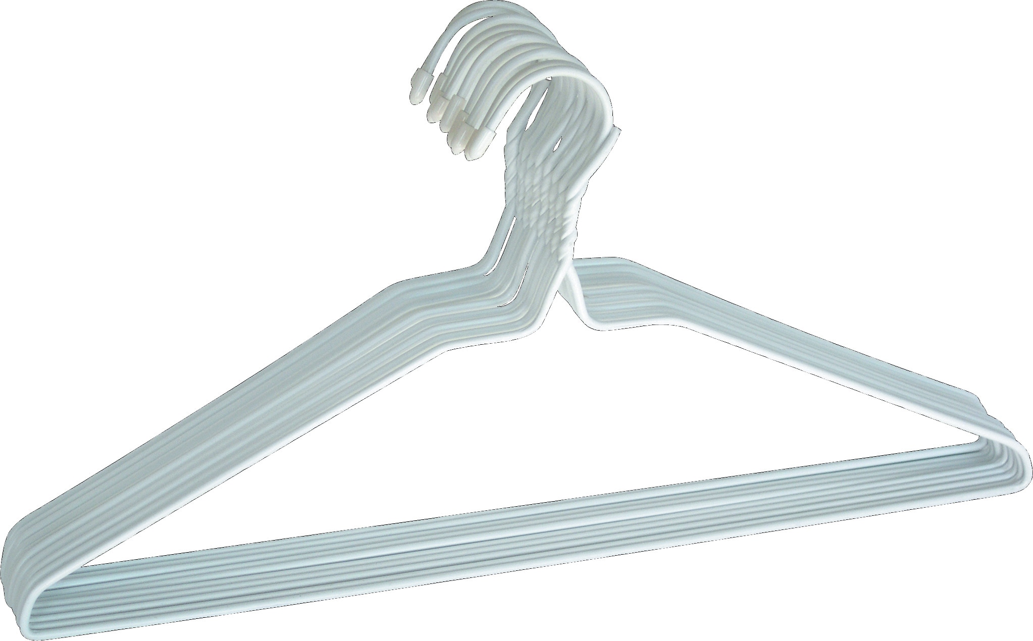 Polypack Polythene Ltd 500 Strong White Plain Metal Wire Clothes Coat Hangers 40cm 16 13G 