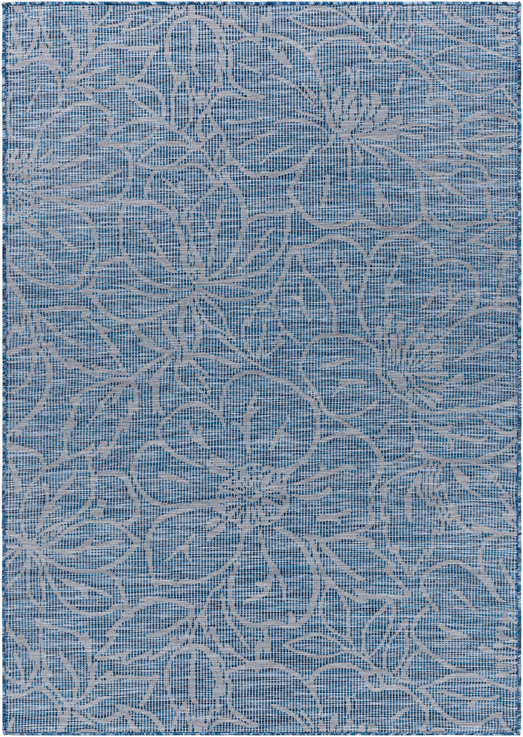 Livabliss PSA2327-679 Pasadena 6 x 9 (ft) Polypropylene Blue Rectangular Indoor/Outdoor Oriental Area rug