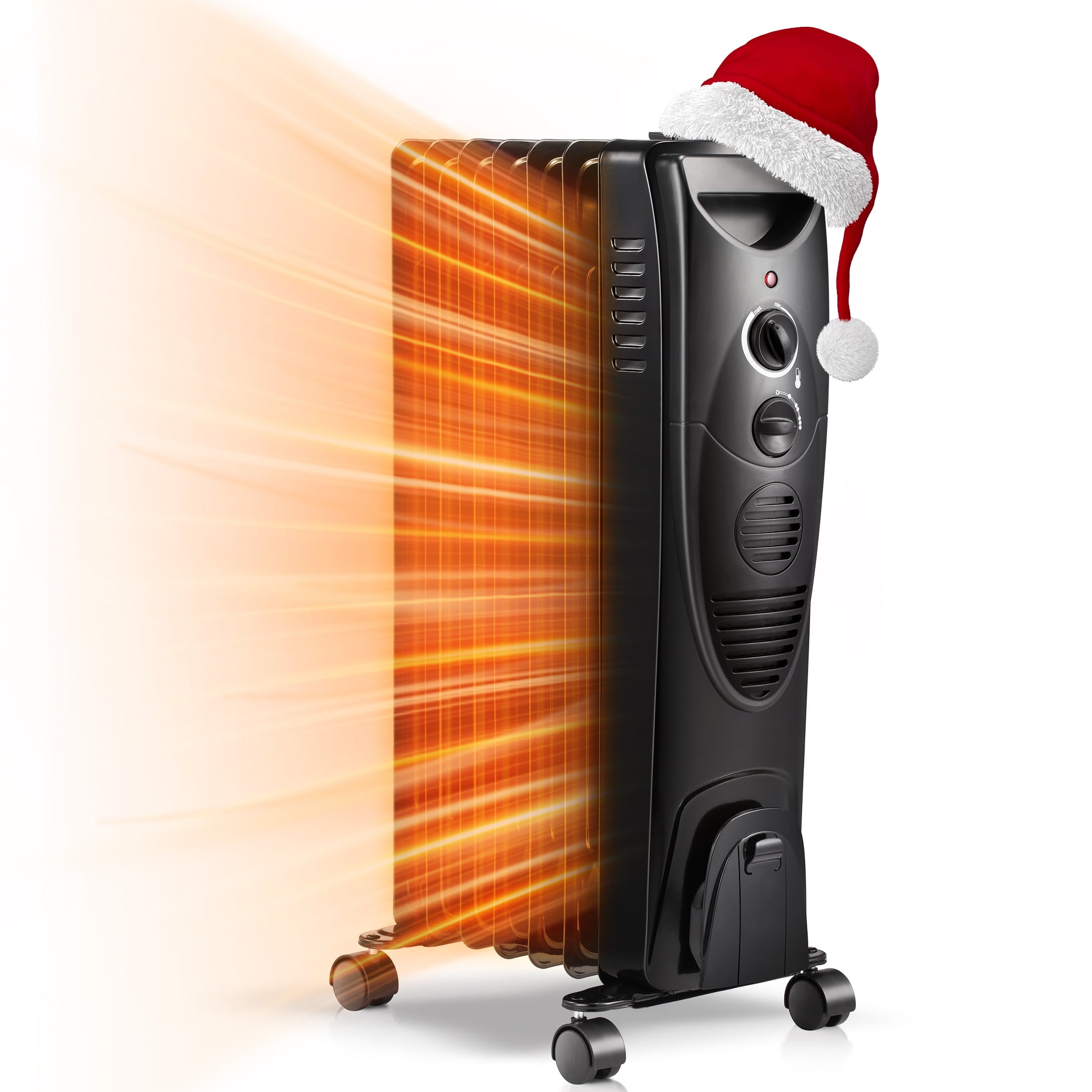 COWSAR LSOF36SPH15BK Up to 1500-Watt Oil-filled Radiant Tower Indoor Electric Space Heater with Thermostat
