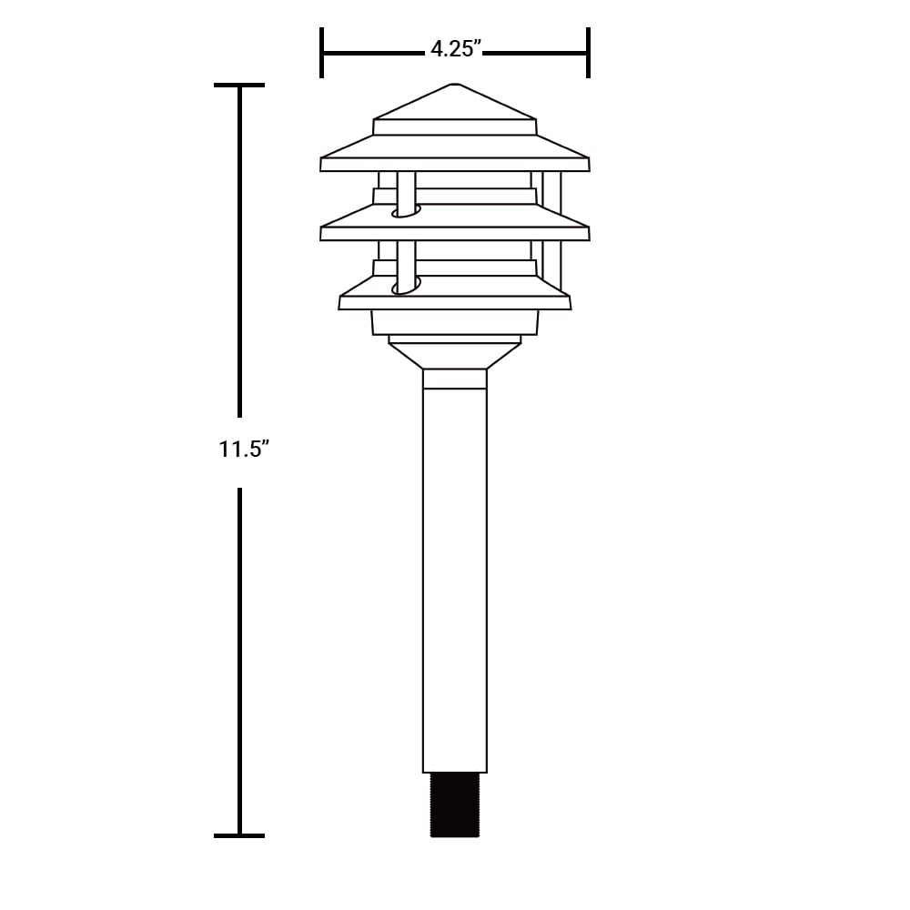 VOLT Outdoor Lighting 300-Lumen 3-Watt Bronze Low Voltage Hardwired LED ...