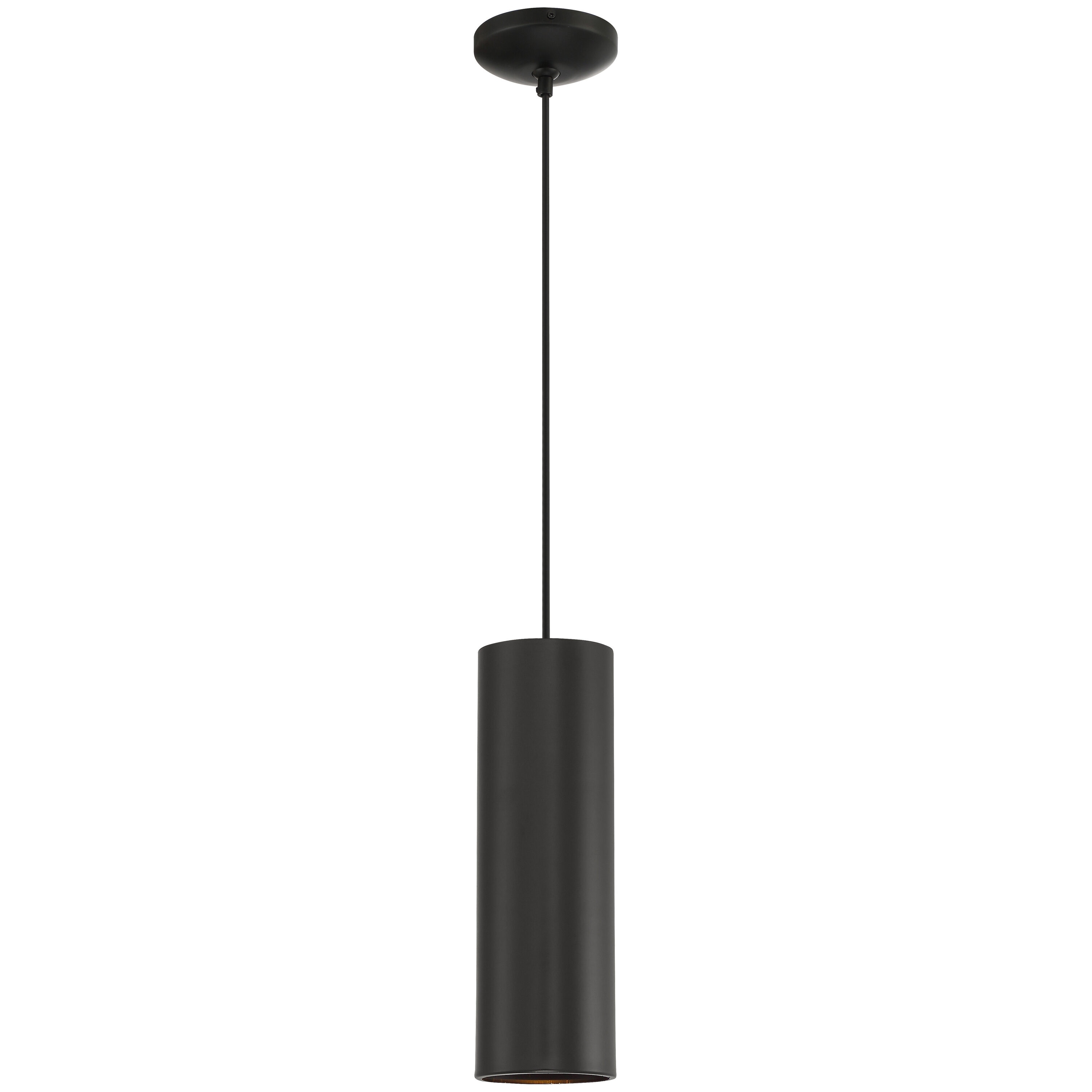 Access Lighting 29002-MBL-C Pilson Black Modern/contemporary Cylinder Medium Hanging Pendant light