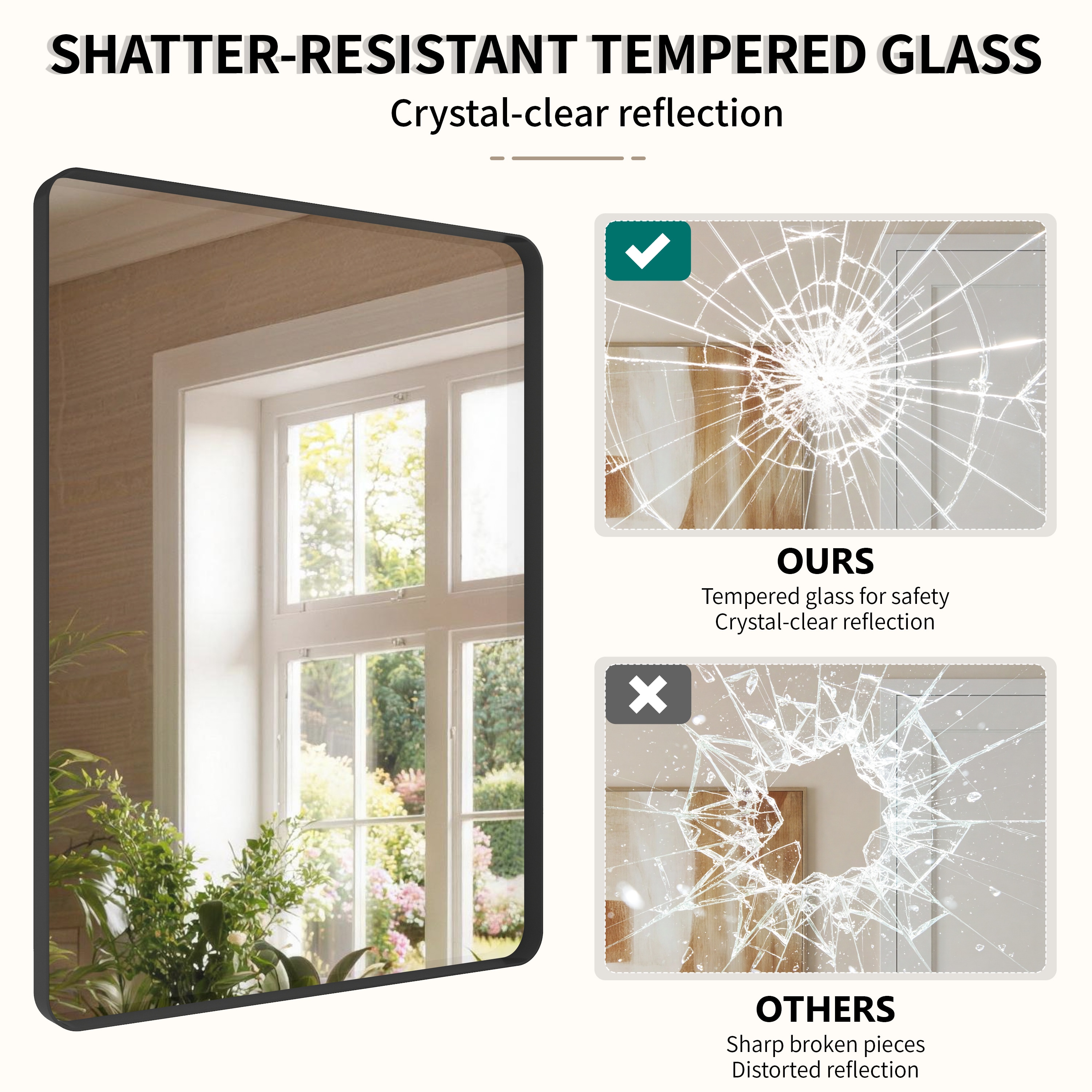 Dimakai DK-3022BK Framed-Bath-Mirrors - View #5
