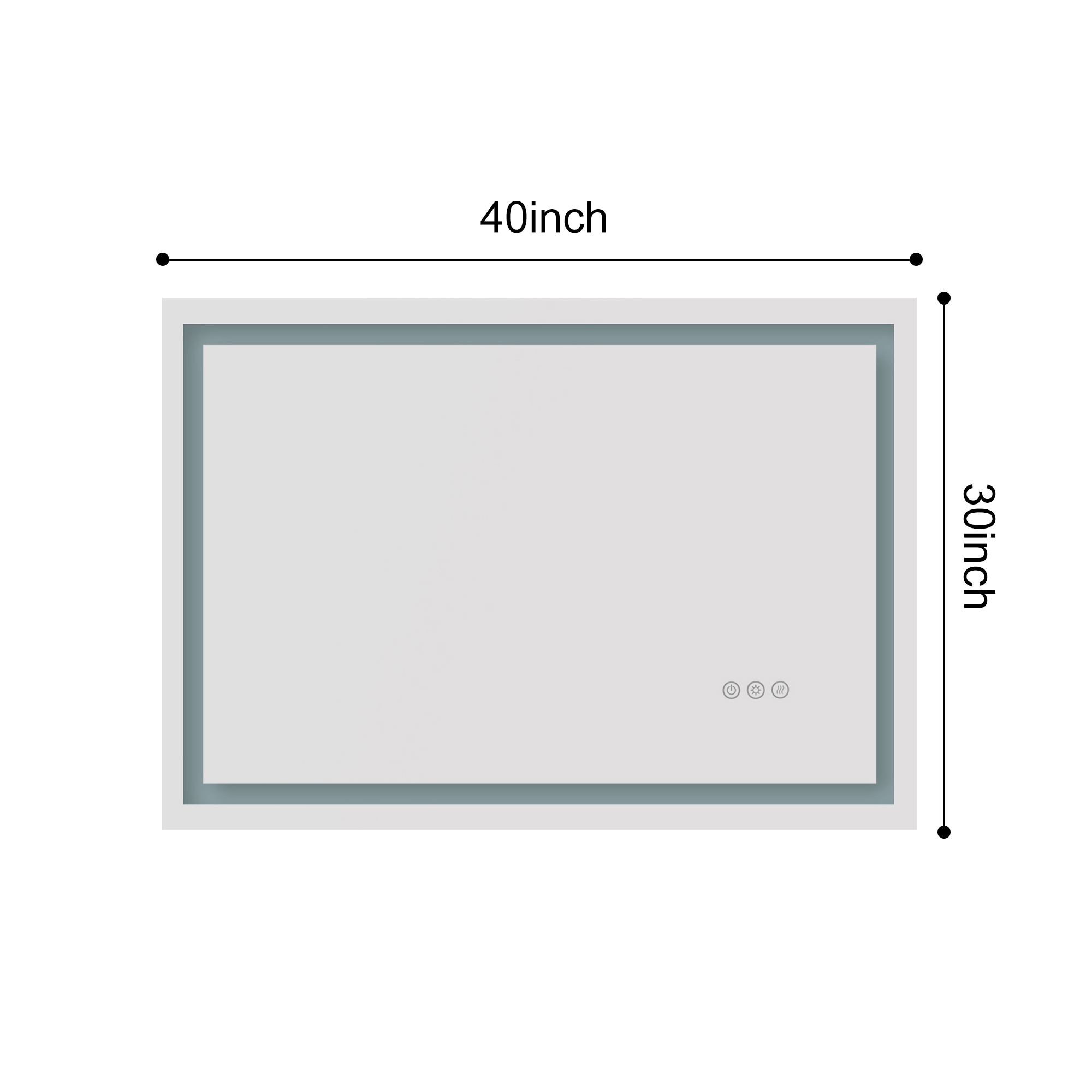 Wudkey L4-GC6T3V Framed-Bath-Mirrors - View #4