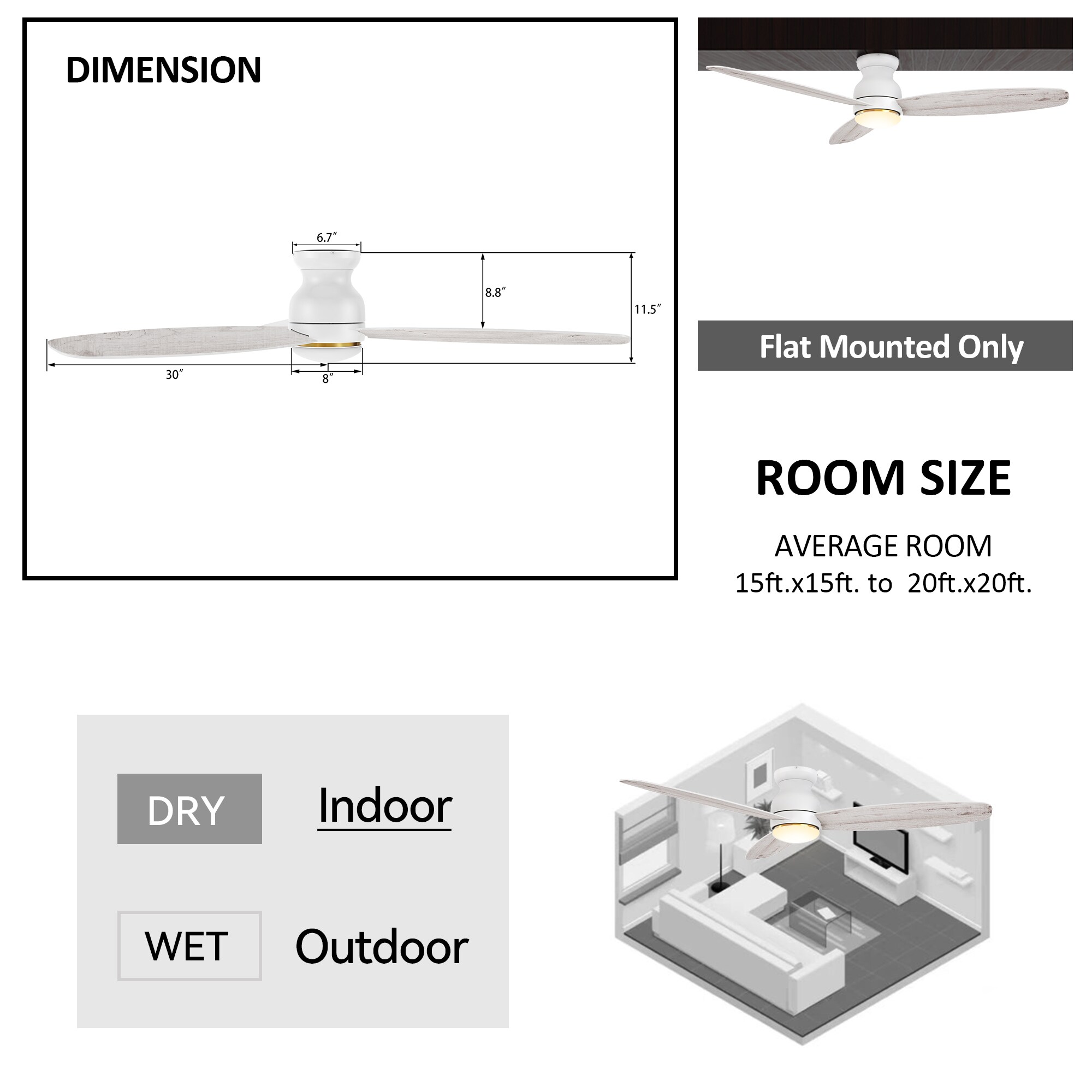 CARRO USA LYDC603Q-L12-WP-1-FM Ceiling-Fans - View #9